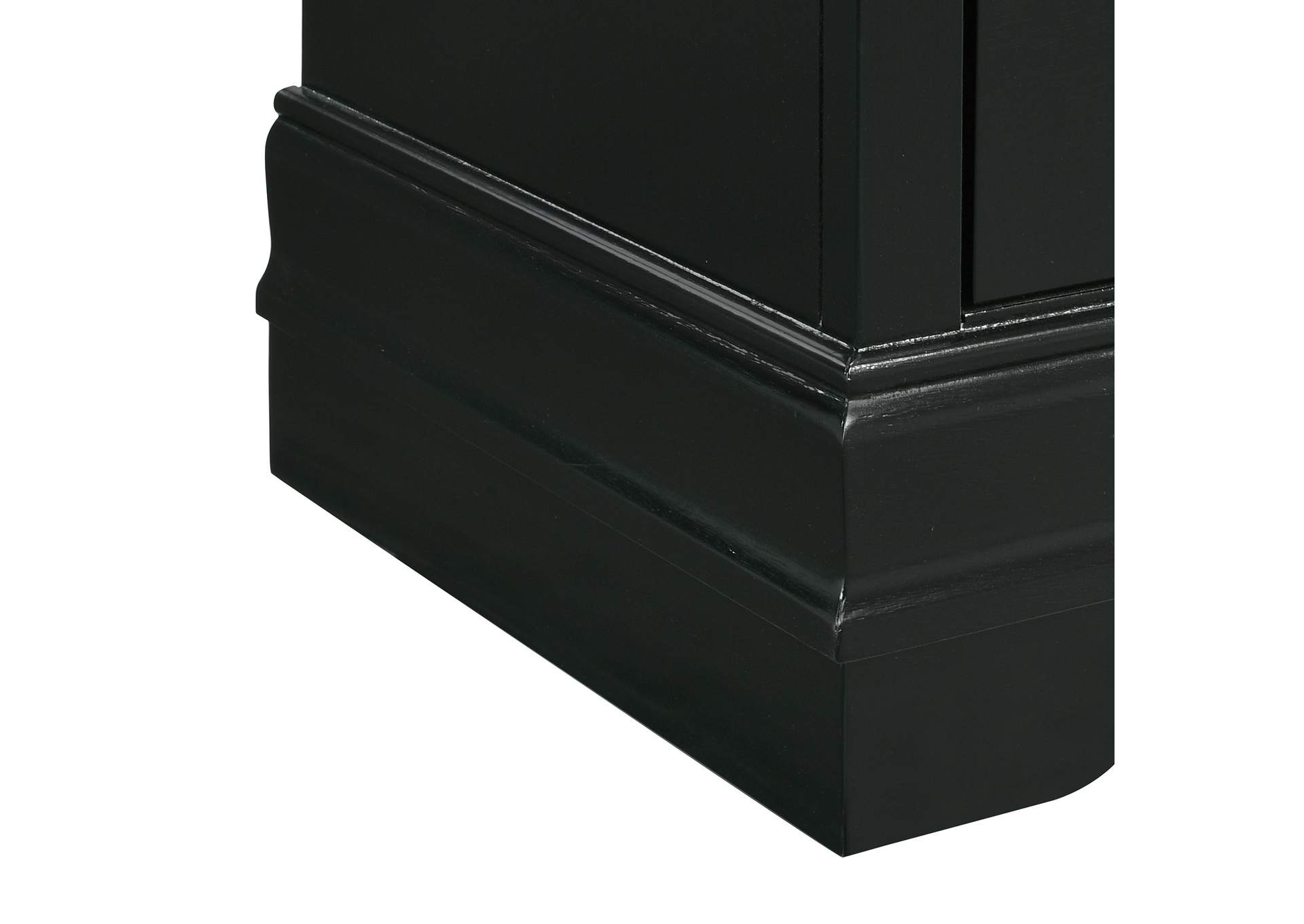 Louis Philippe 5-Drawer Chest in Black,Elements