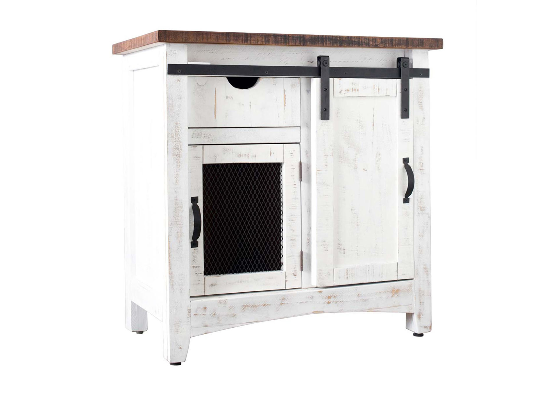 Thomas - Accent Chest White - Brown Top,Elements