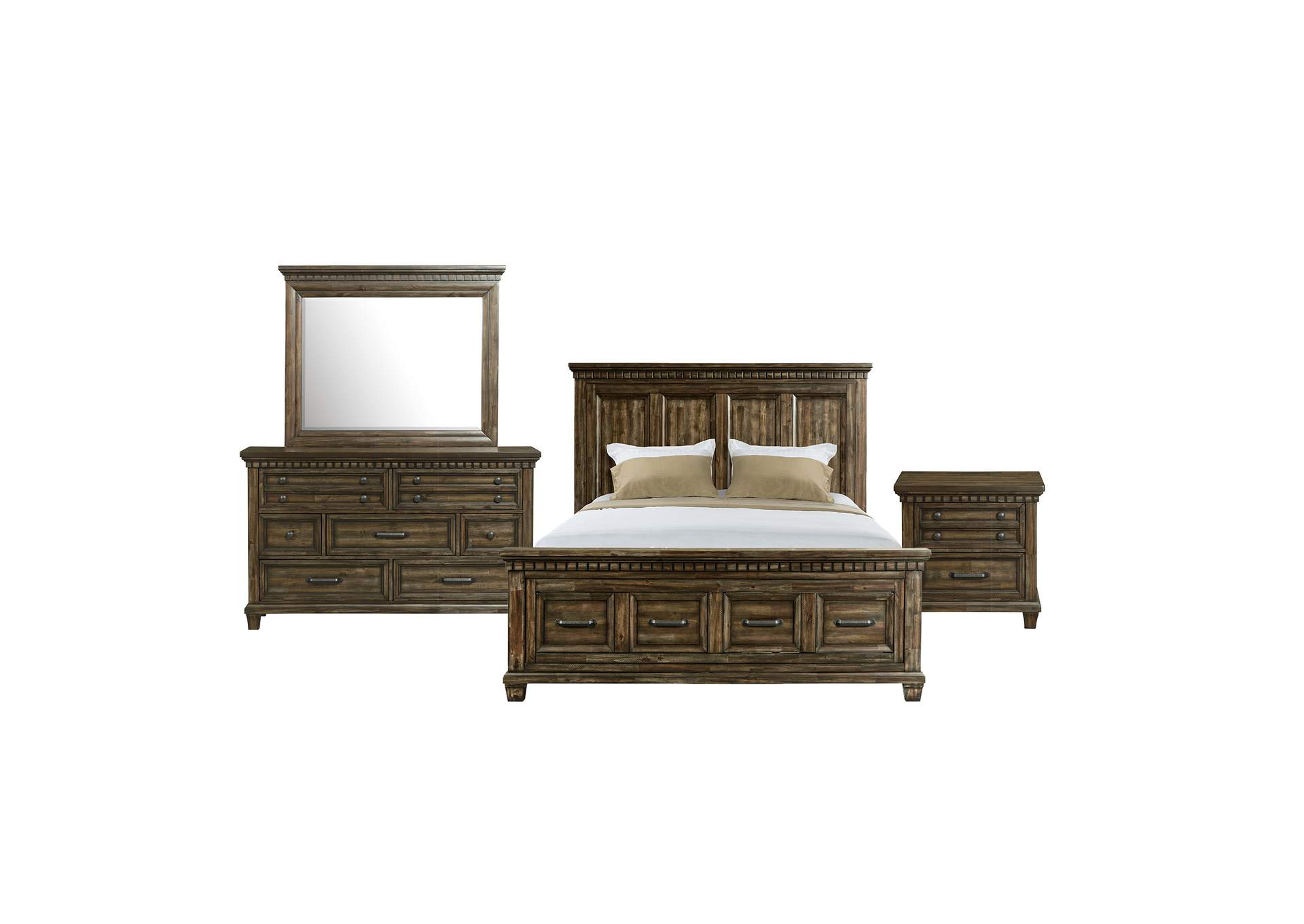 Mccabe King Storage 4 Piece Bedroom Set,Elements