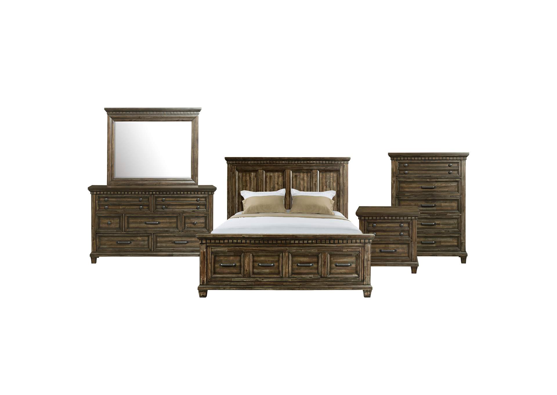 Mccabe King Storage 5 Piece Bedroom Set,Elements