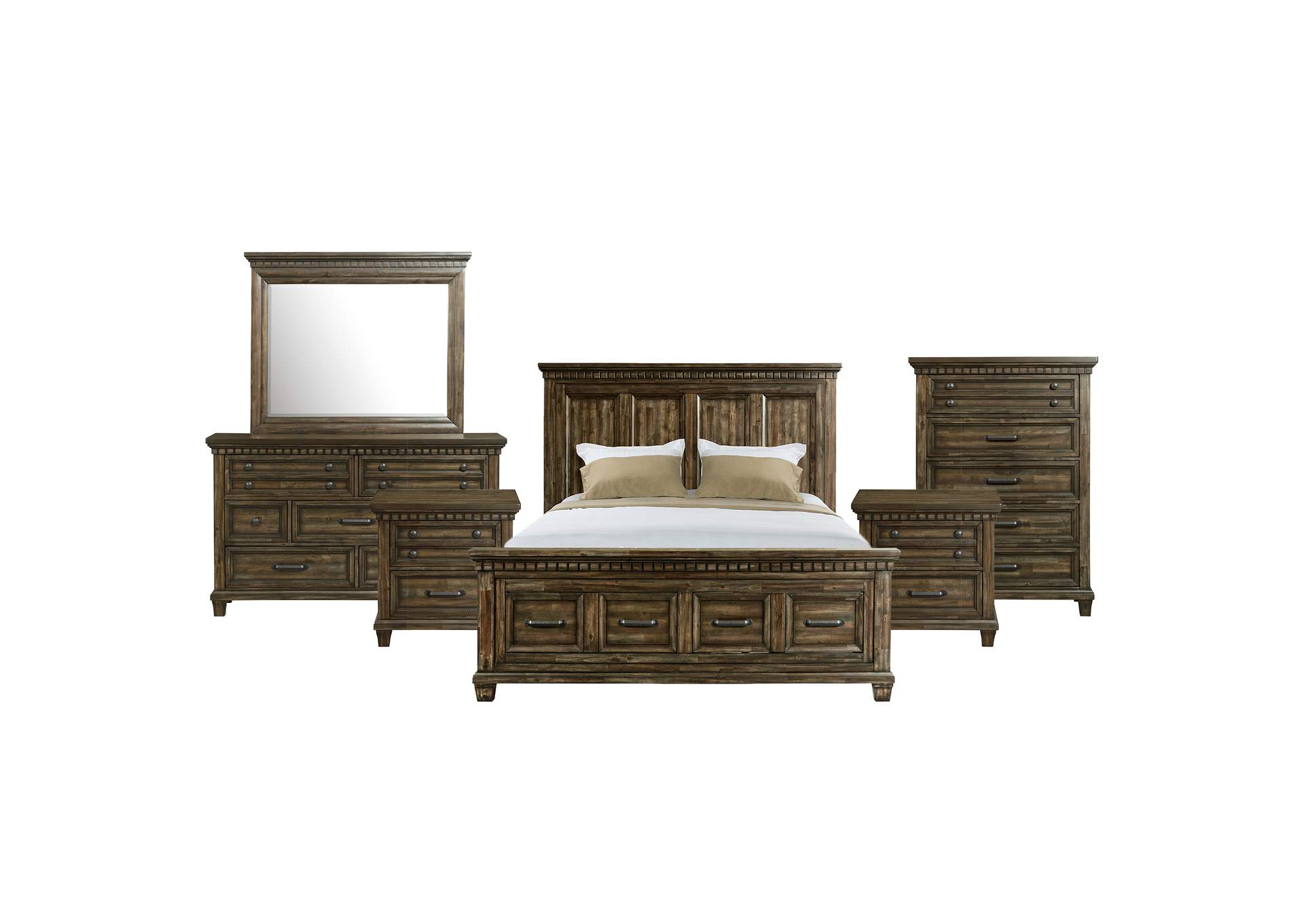 Mccabe Queen Storage 6 Piece Bedroom Set,Elements