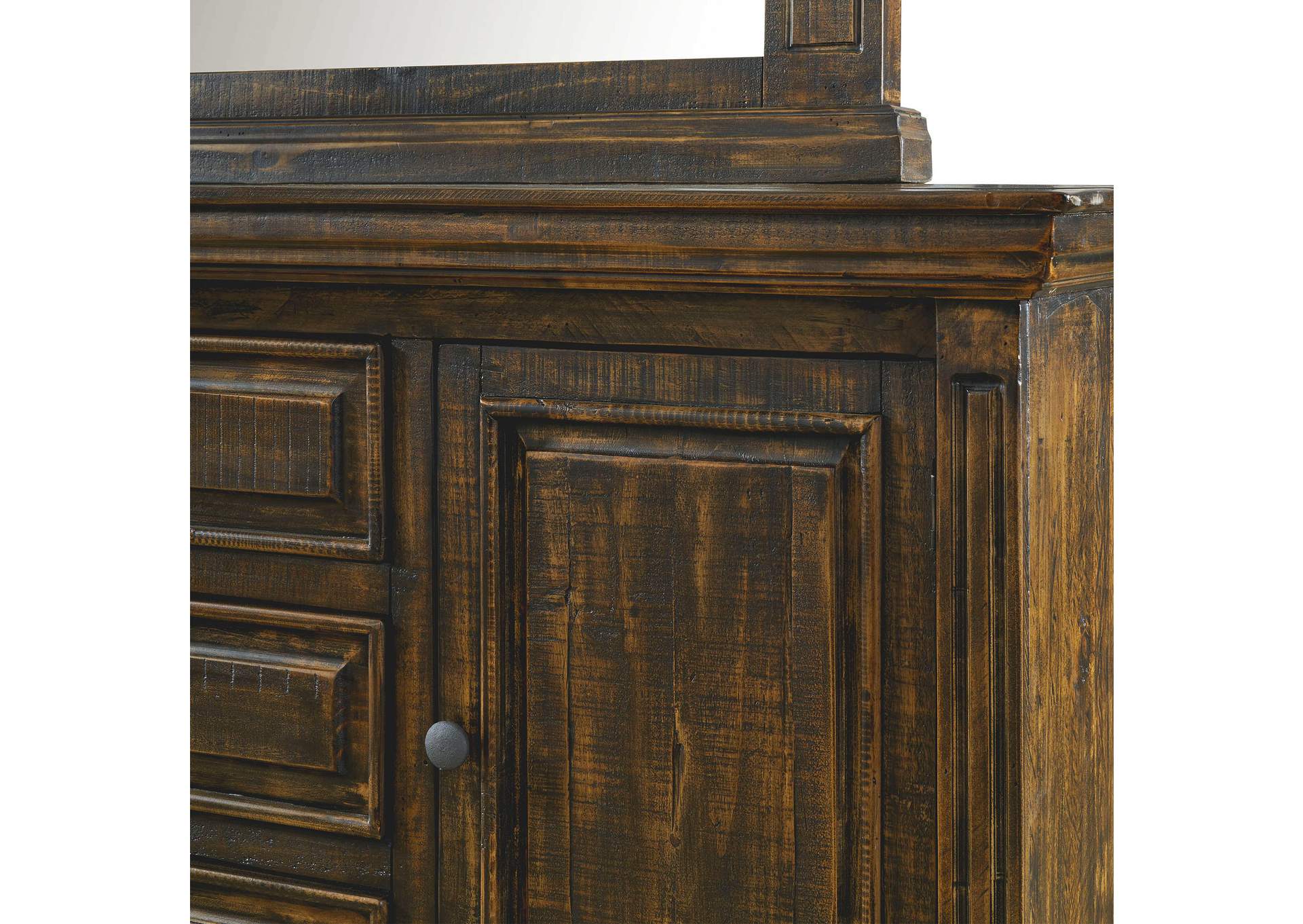 Condesa Tobacco Dresser & Mirror Set,Elements