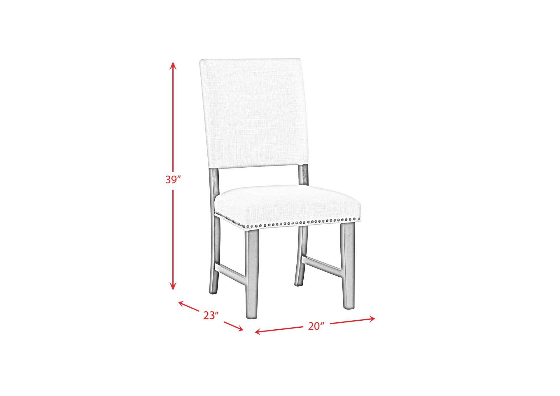 Maddox Dining Side Chair With Stretcher 2 Piece Per Carton,Elements