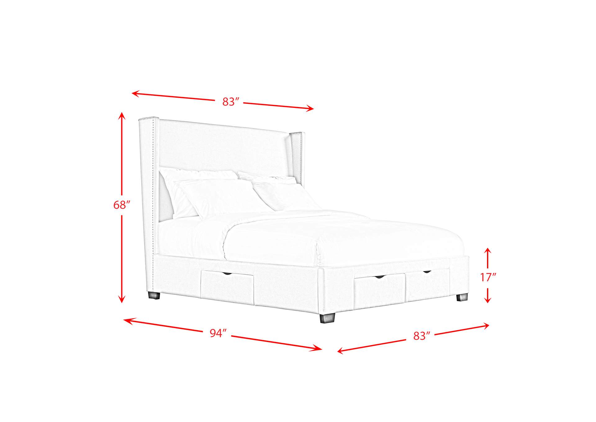 Magnolia King Storage Bed Boulder Sand,Elements