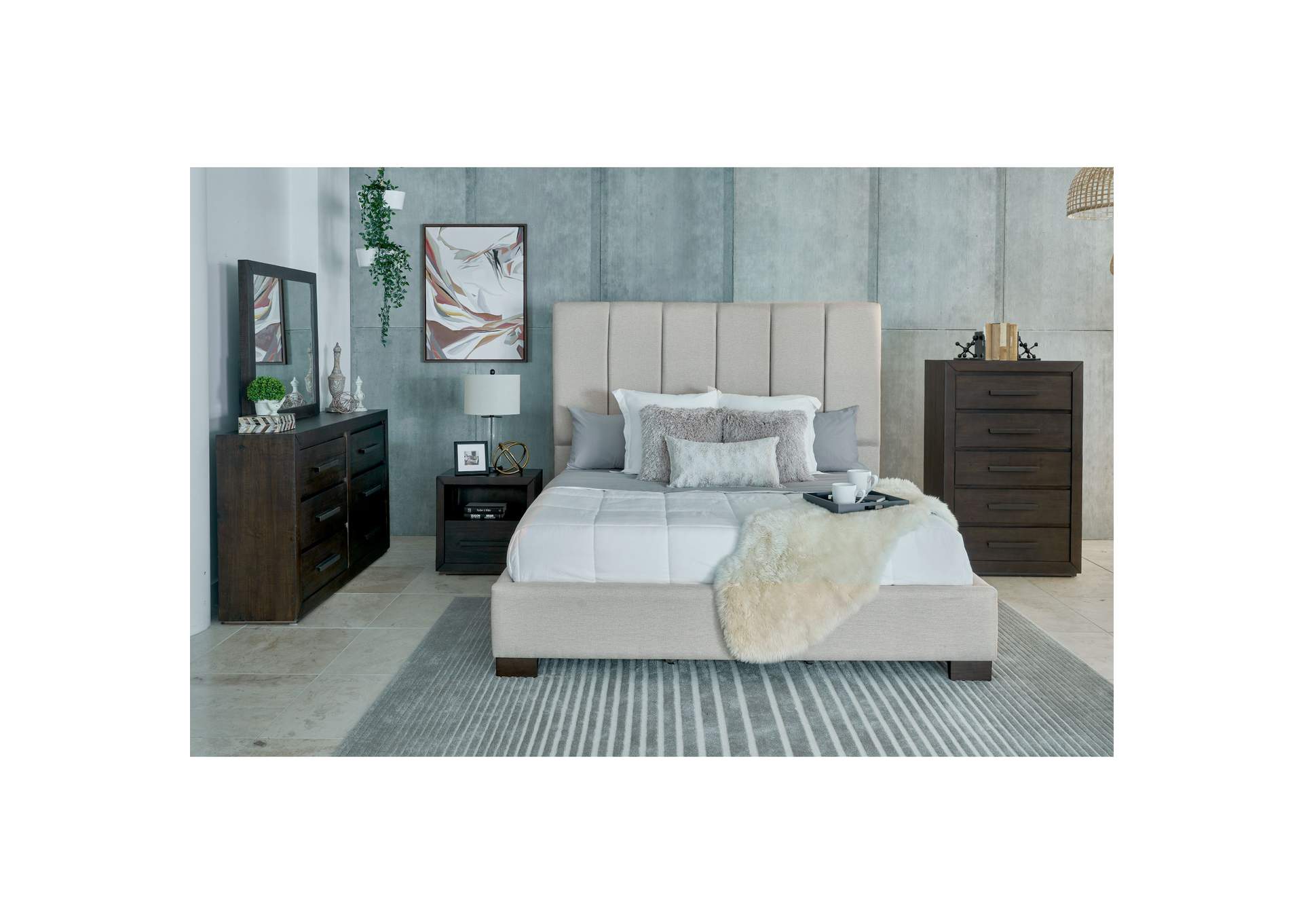 Magnum Nightstand In Grey,Elements
