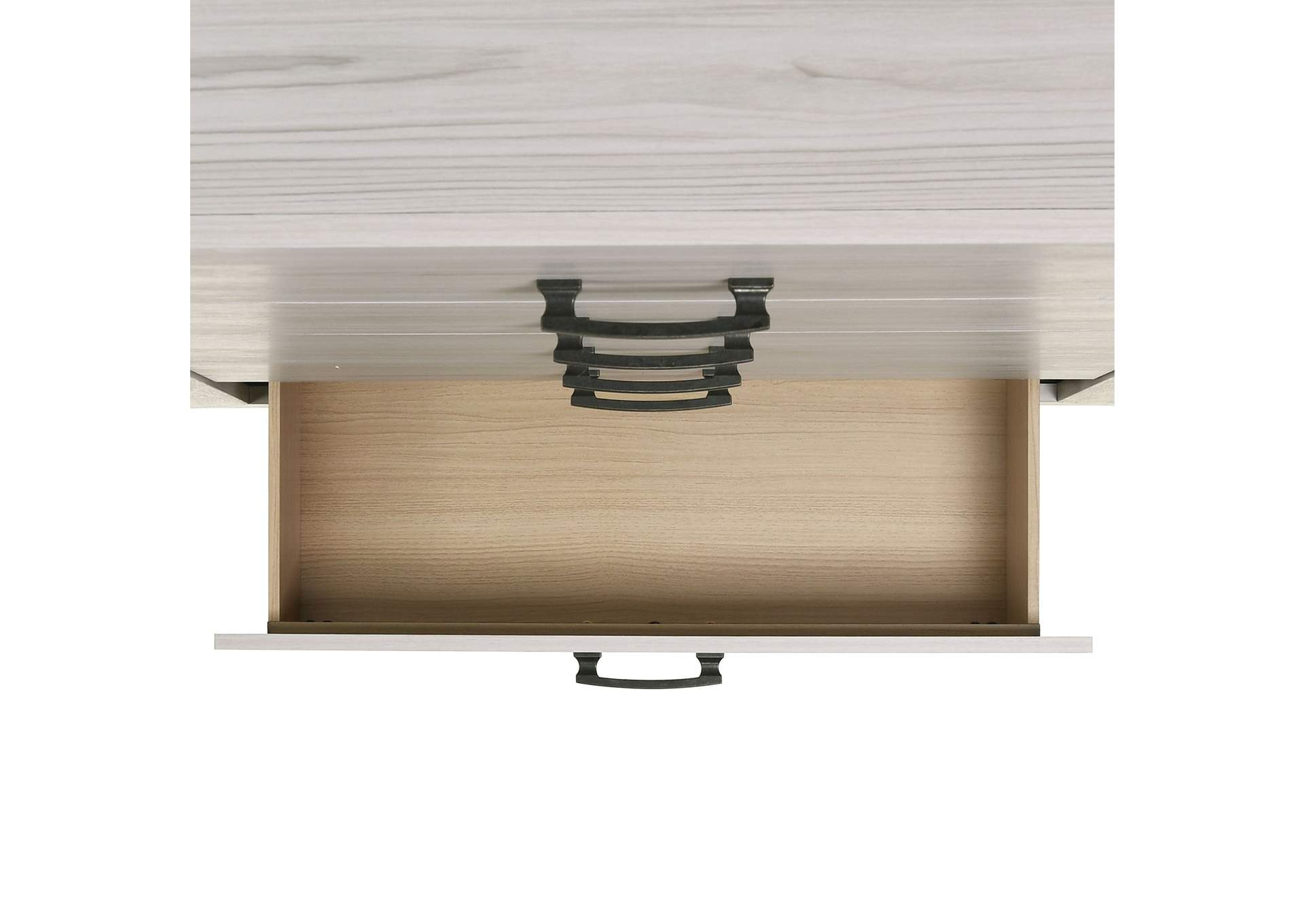 Makayla King Panel 4 Piece Bedroom Set In Natural,Elements