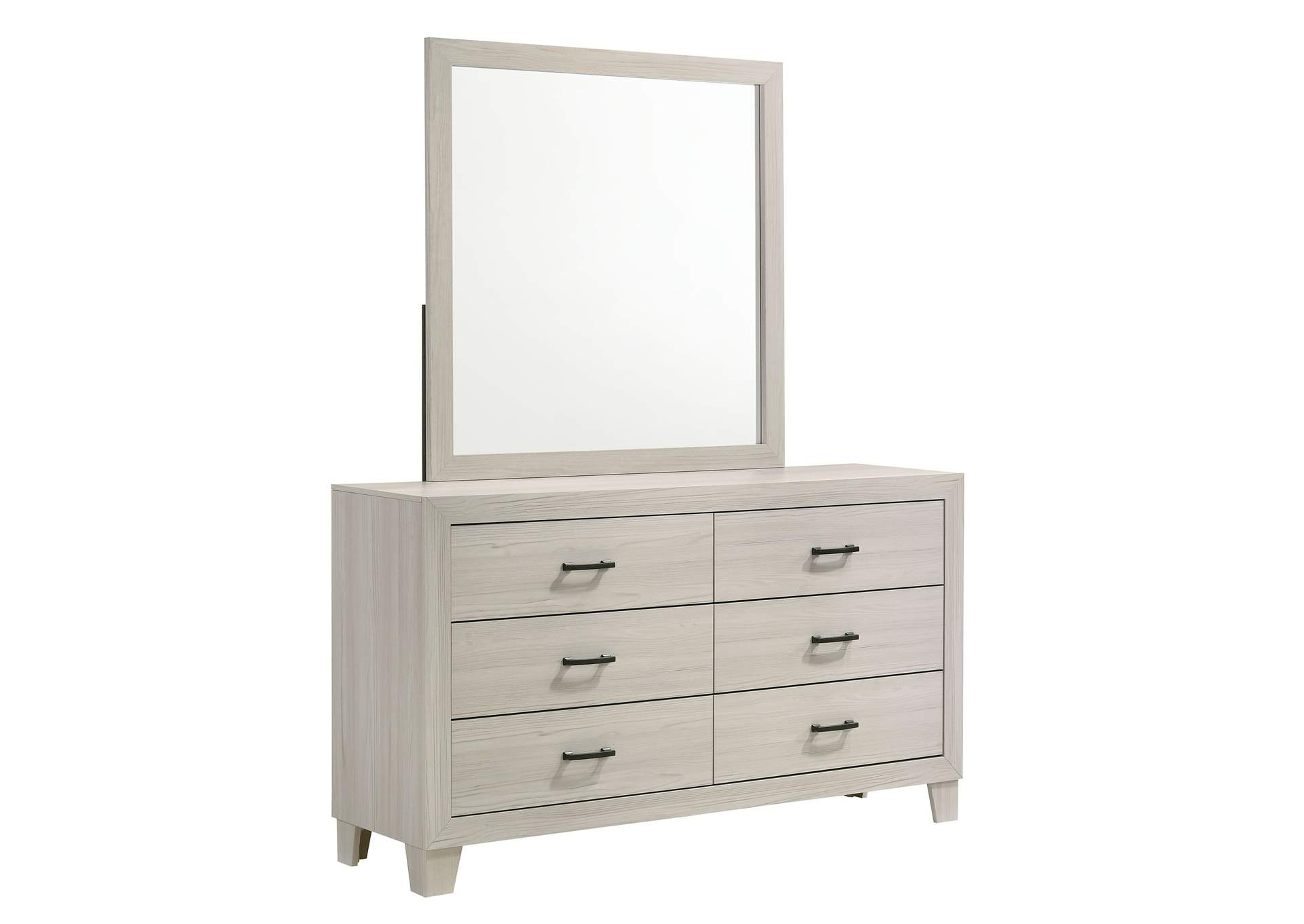 Makayla King Panel 4 Piece Bedroom Set In Natural,Elements