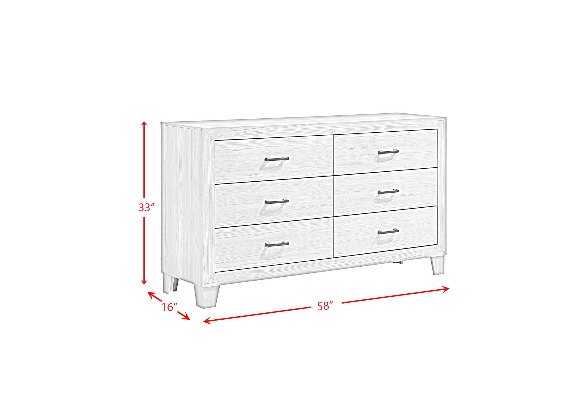 Makayla Dresser In Natural,Elements