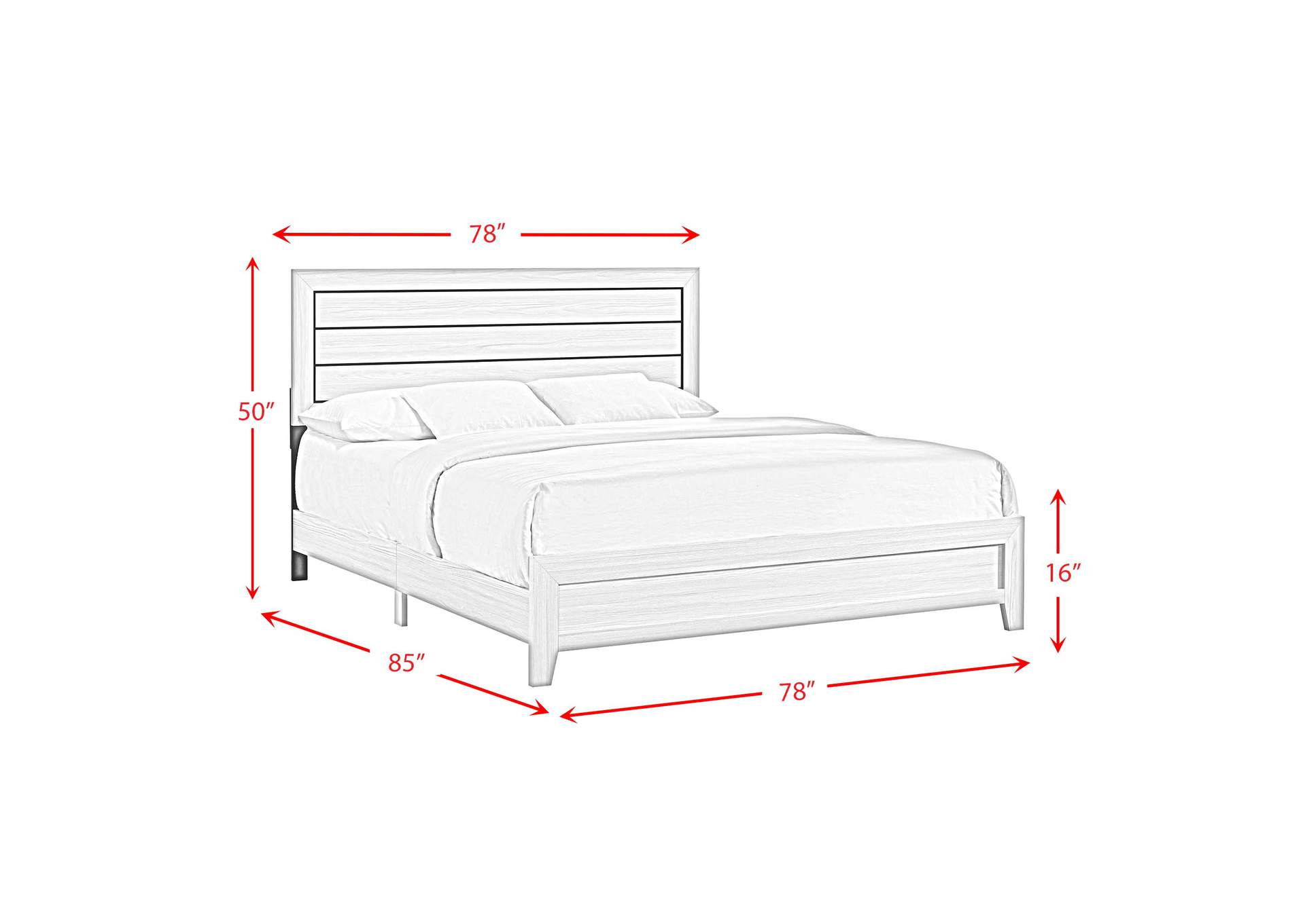 Makayla King Panel 4 Piece Bedroom Set In Natural,Elements
