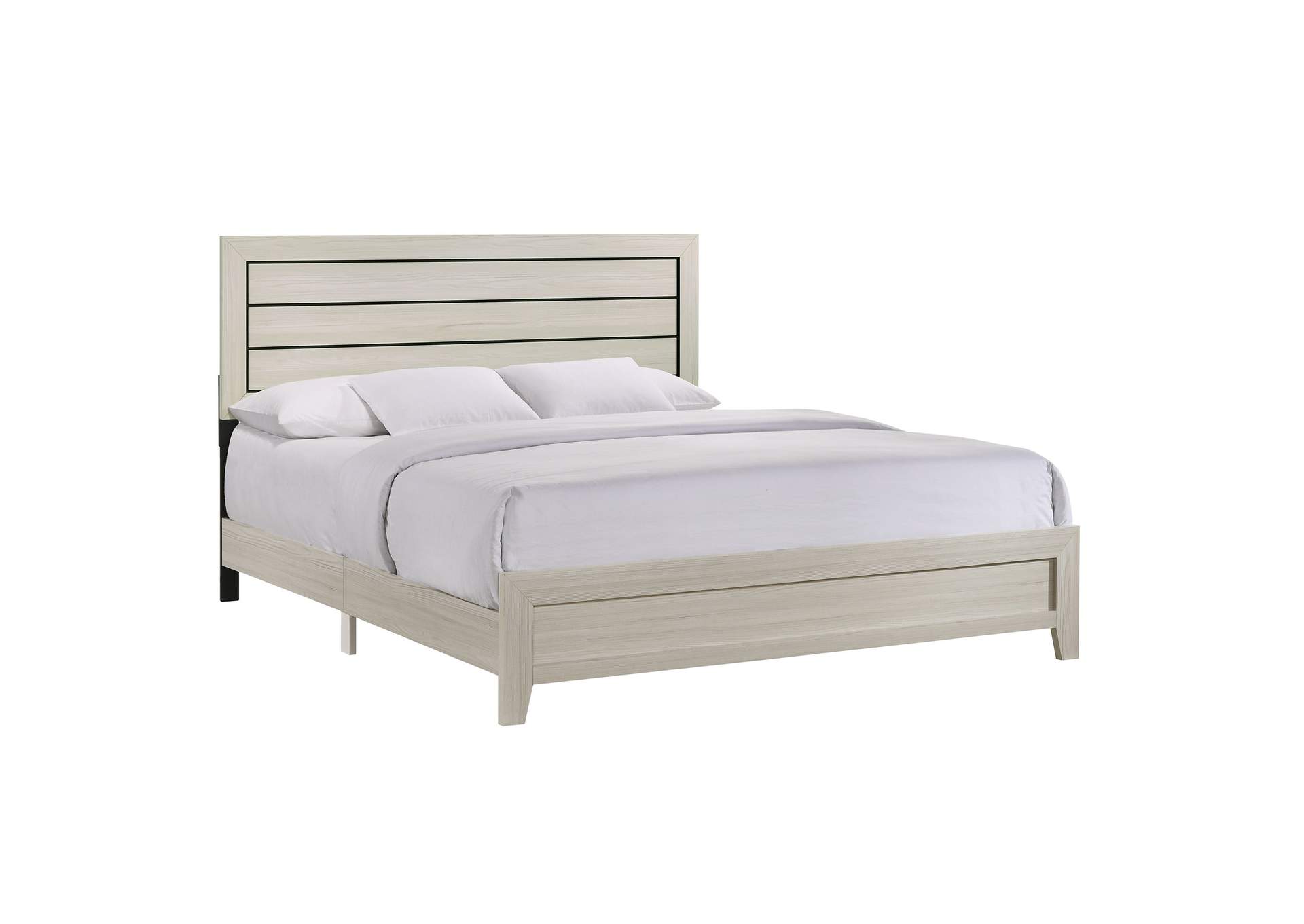 Makayla King Panel 4 Piece Bedroom Set In Natural,Elements