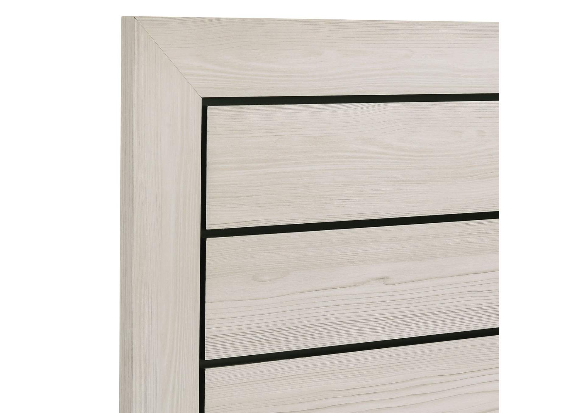 Makayla King Panel 4 Piece Bedroom Set In Natural,Elements