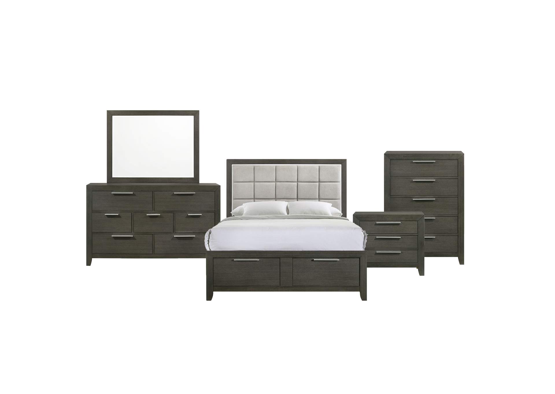 Malika Queen Storage 5 Piece Bedroom Set,Elements