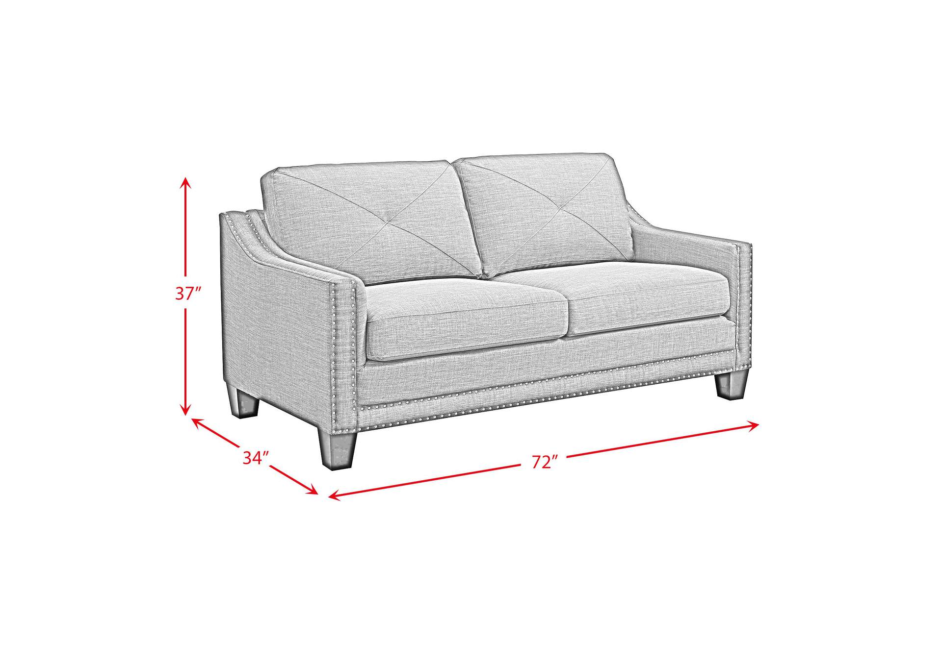 Malone 6651 Love Seat 72 Heirloom Blue,Elements