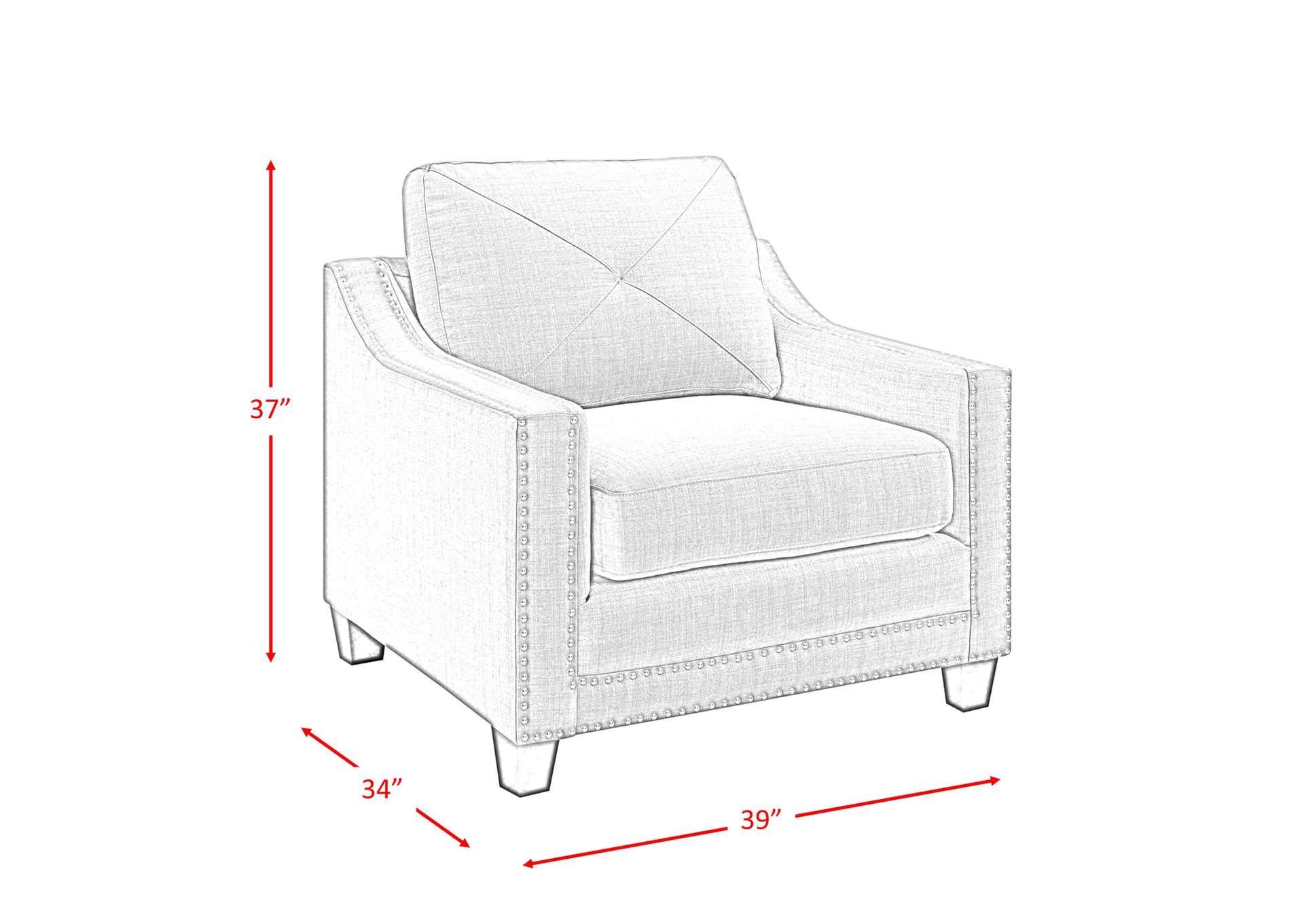Malone Sofa Chair In Taupe,Elements