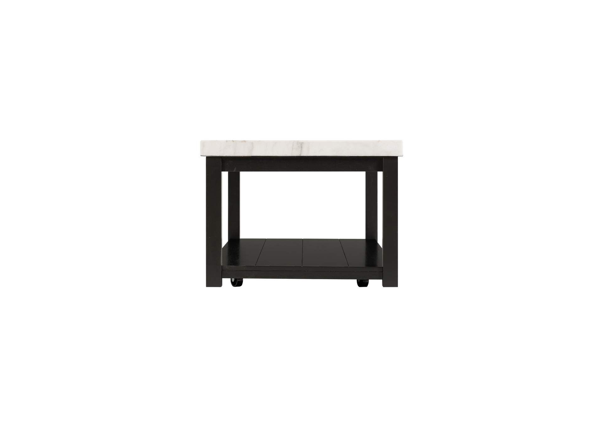 Marcello With White Top - Rectangular Coffee Table With Casters,Elements