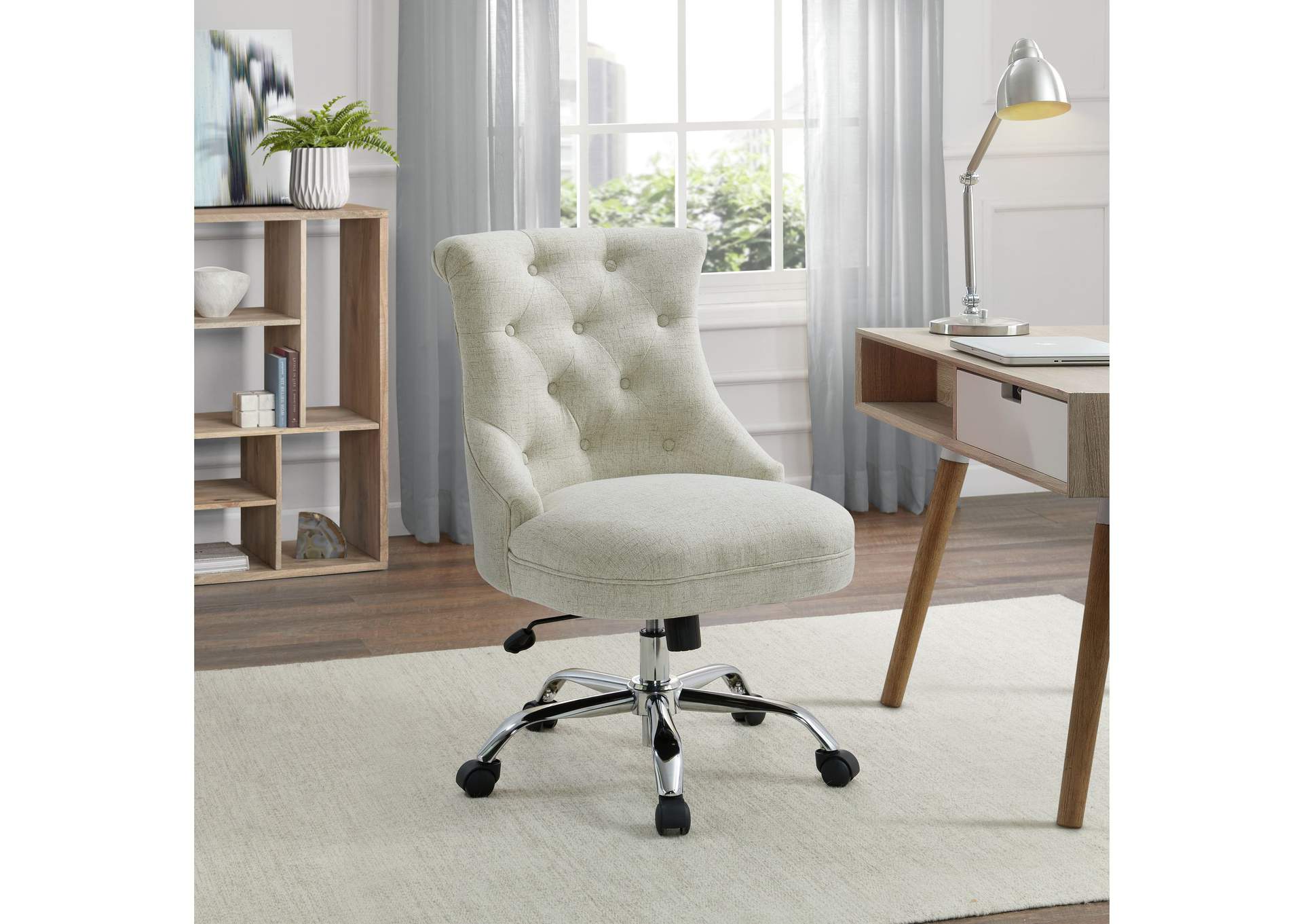 Maria Office Chair In Natural Fabric,Elements