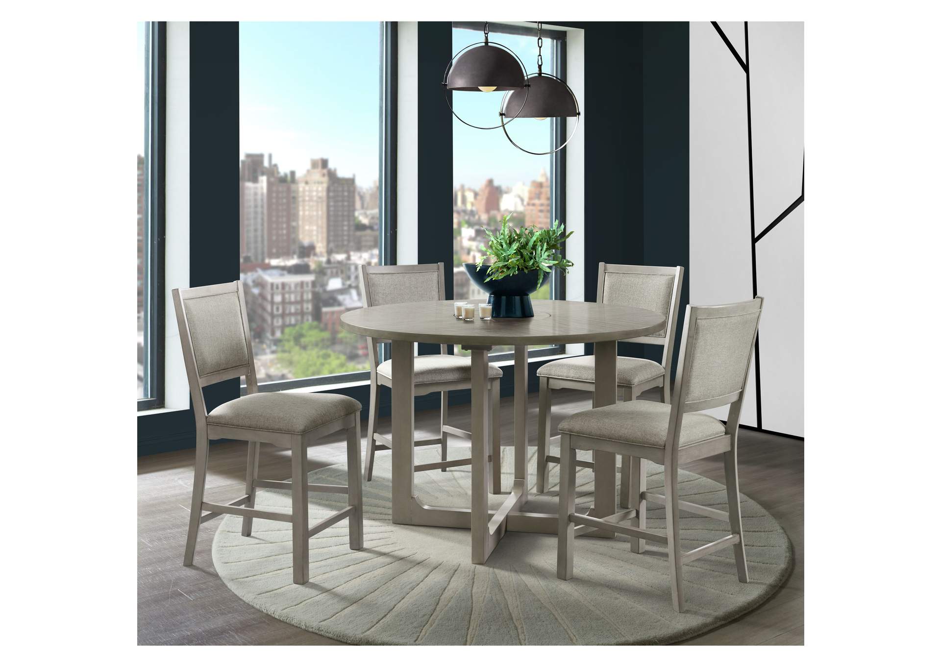 Marly Counter Side Chair In Grey 2 Per Carton,Elements