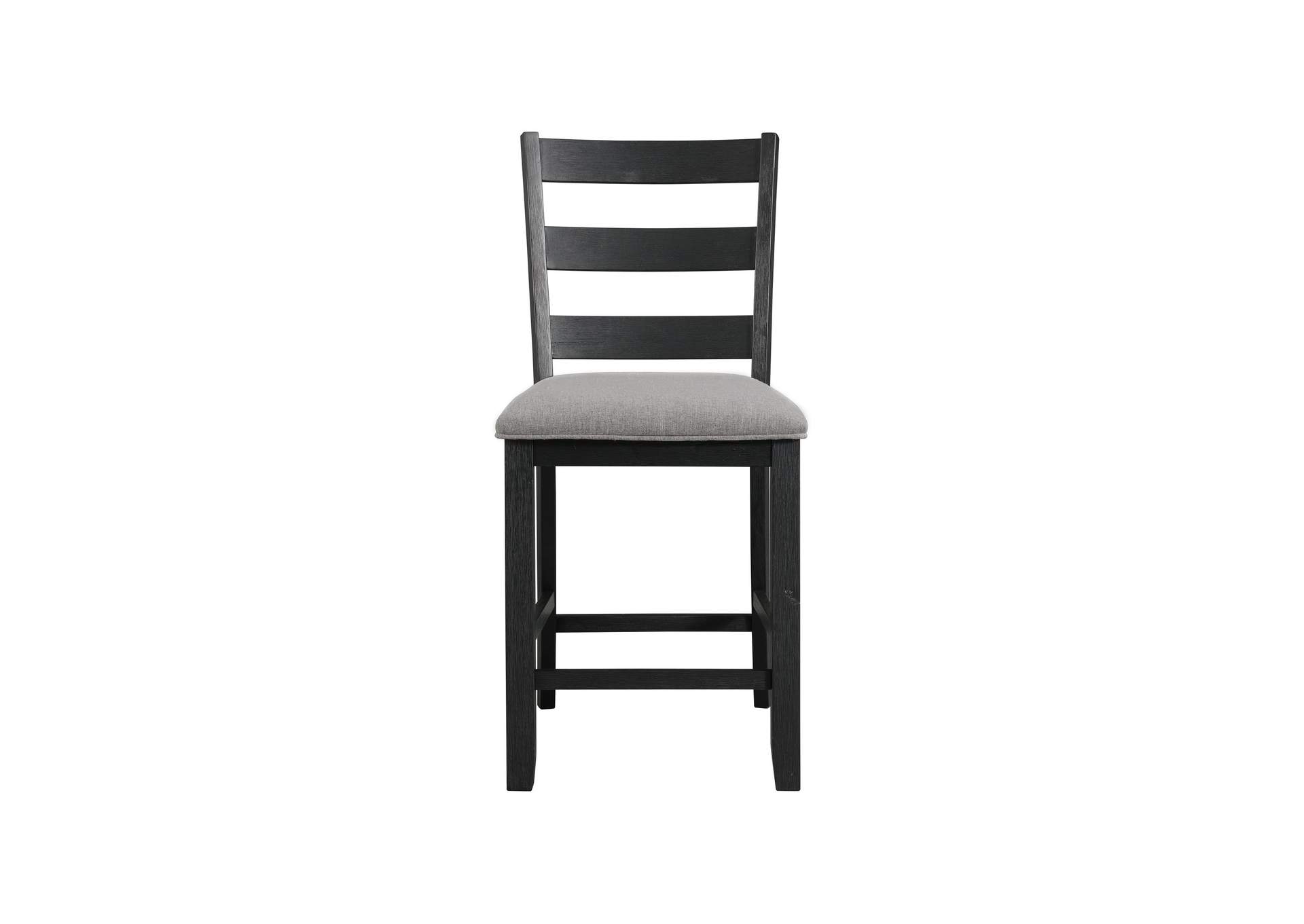 Martin Counter Side Chair With Grey Fabric - Black Finish 2 Per Carton,Elements