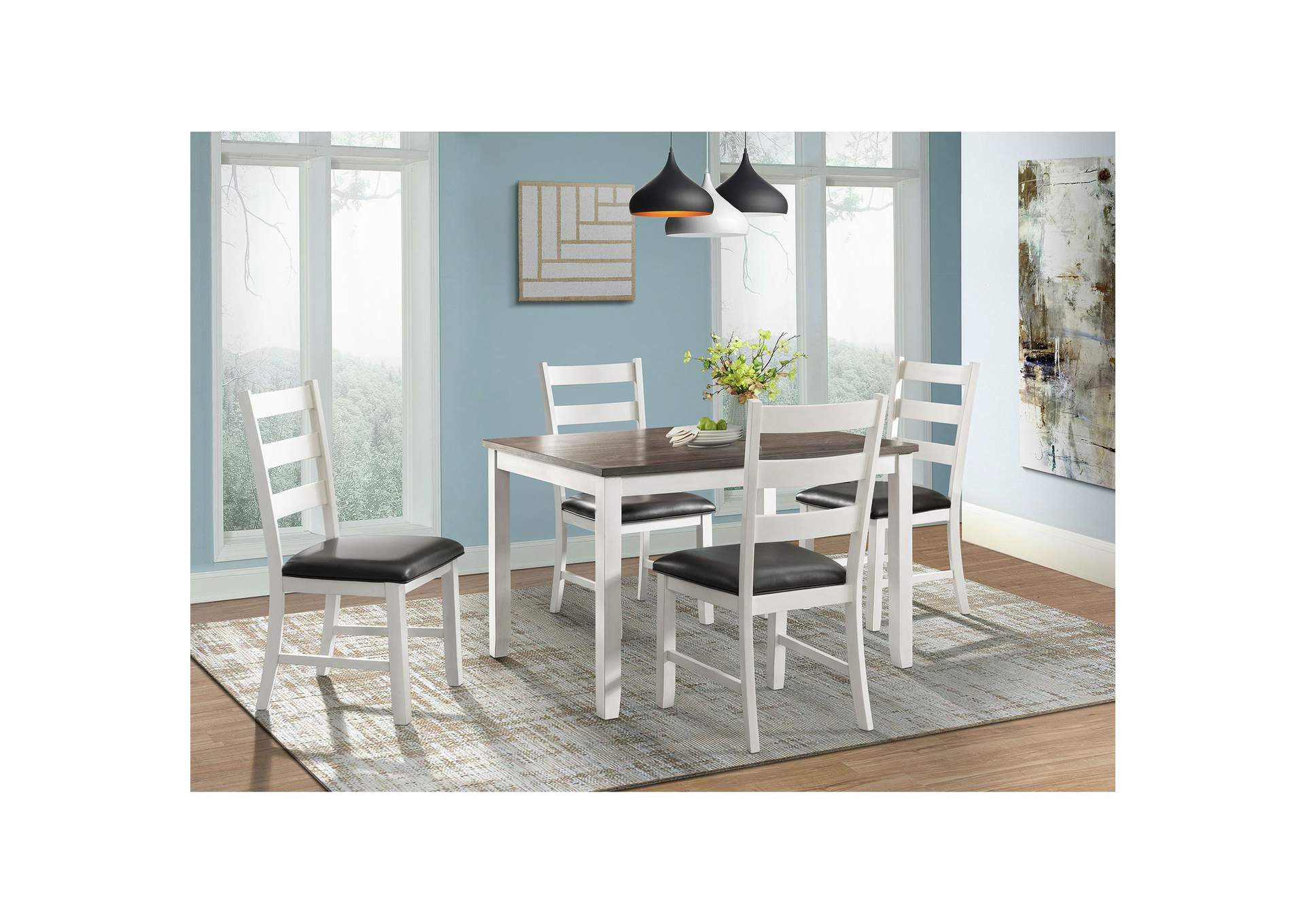 Martin Brown 5Pc Dining Set-Table & Four Chairs,Elements