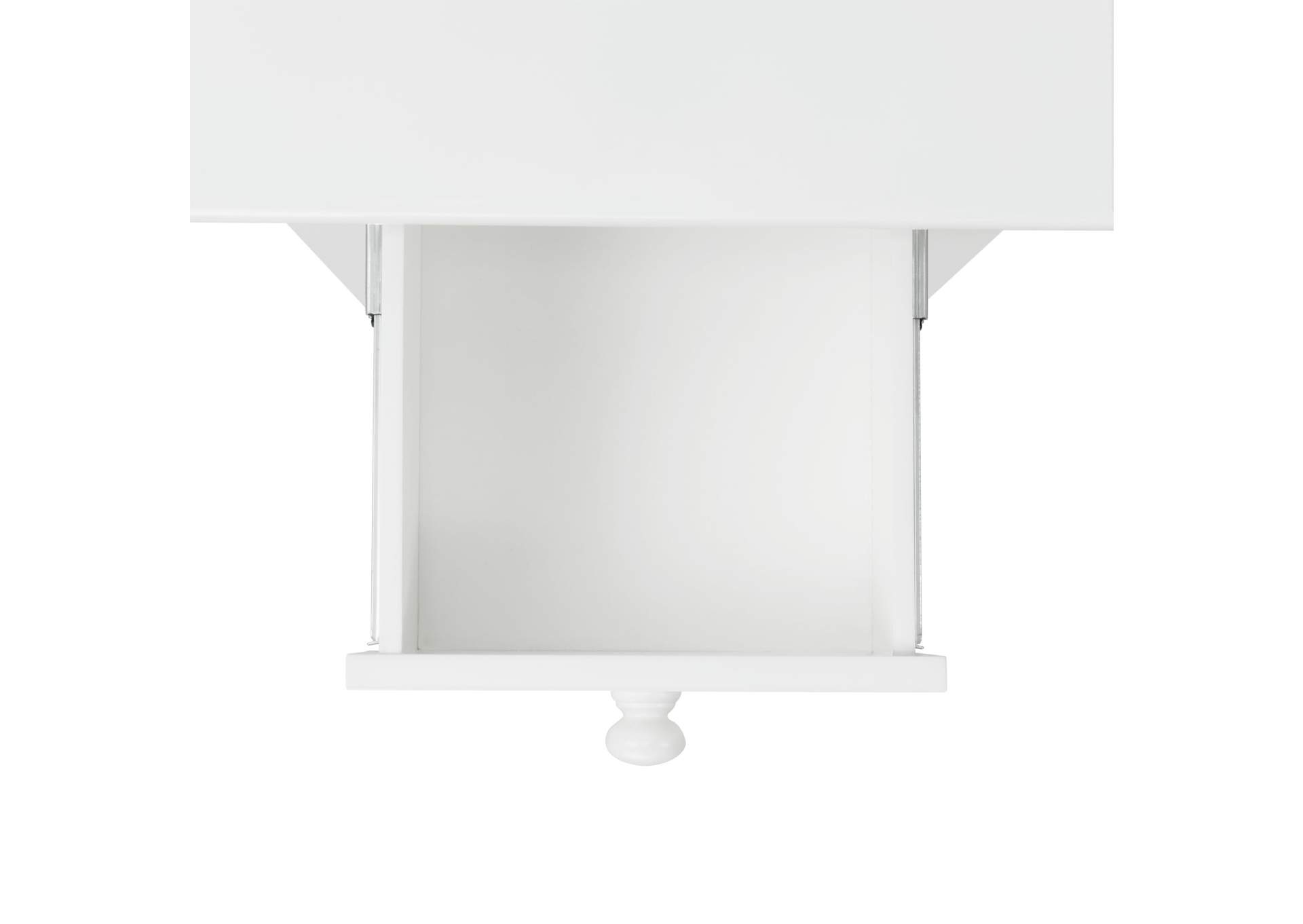 Marty Side Table With Power Port USB In White 3A,Elements