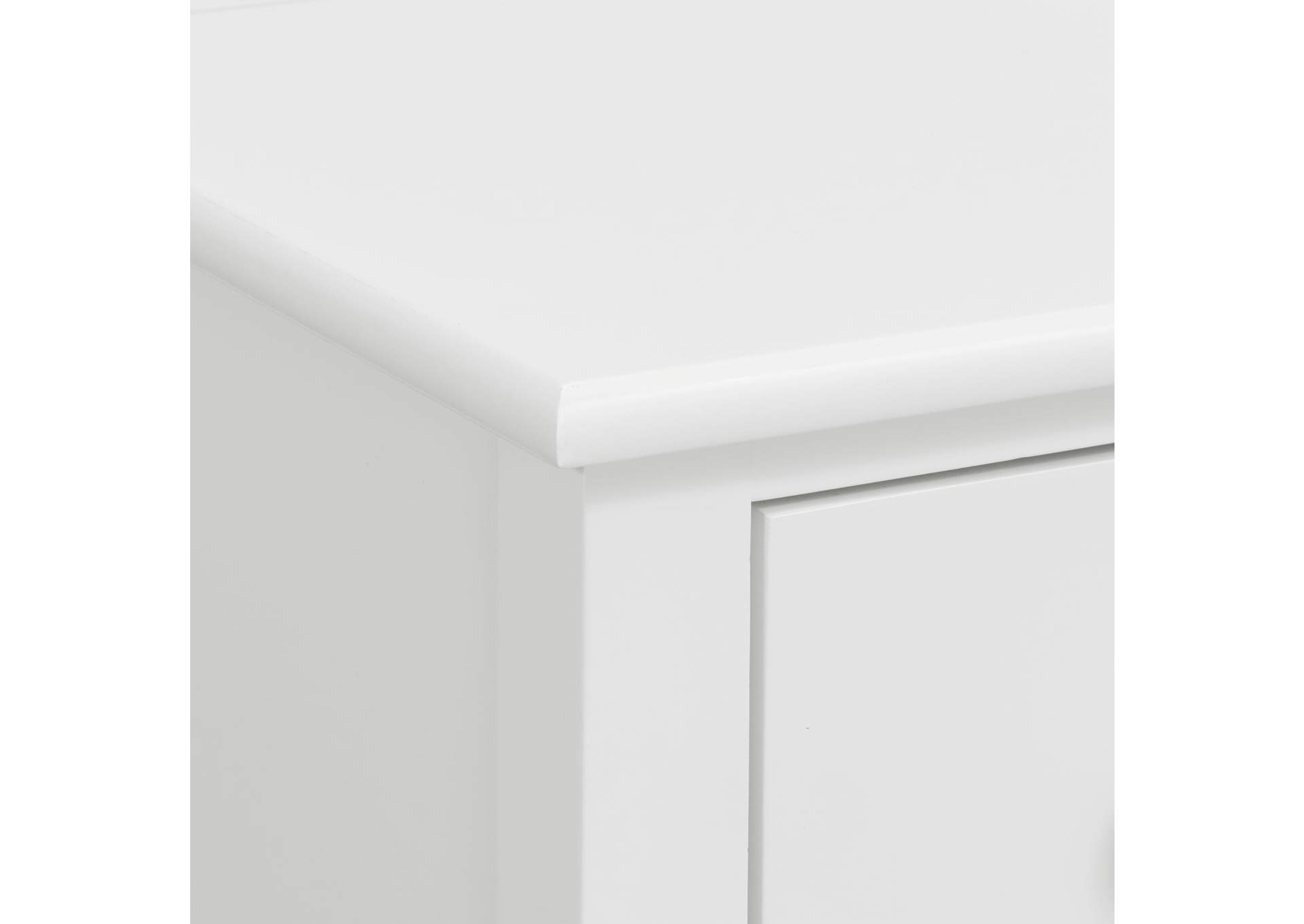 Marty Side Table With Power Port USB In White 3A,Elements