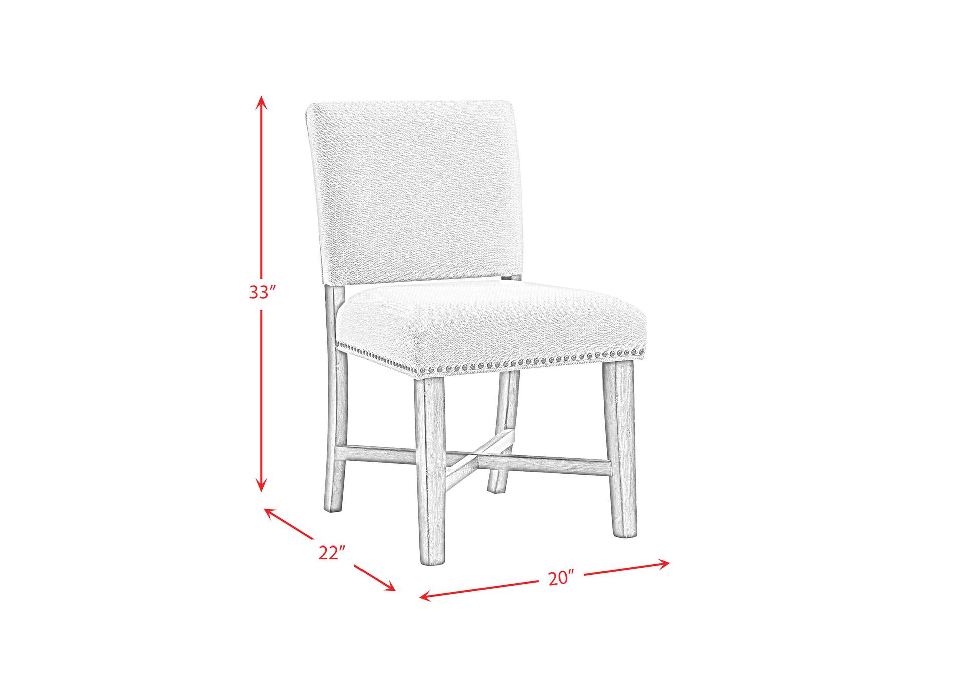Mcmurray Dining Side Chair With Stretcher 2 Piece Per Carton,Elements