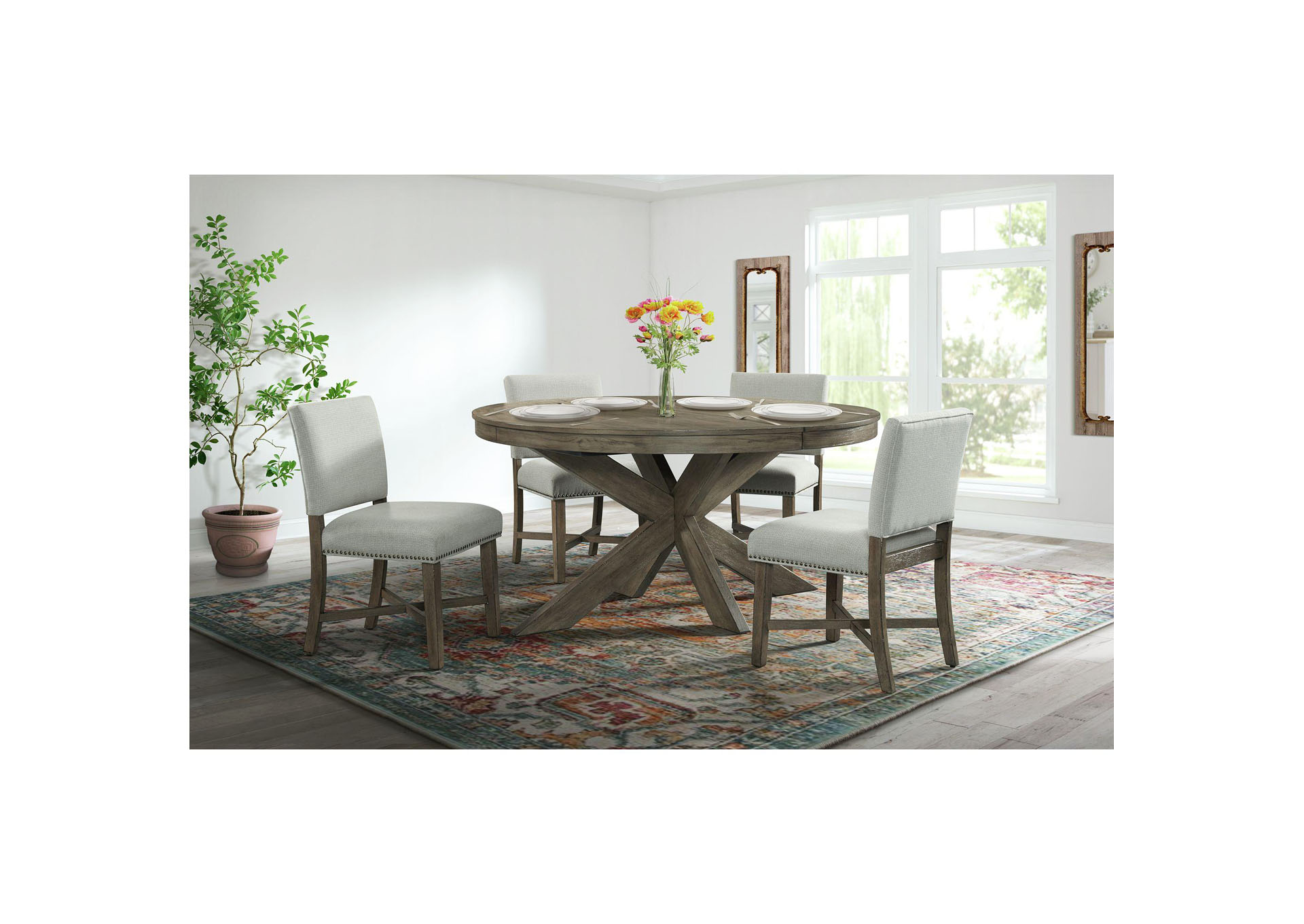 Mcmurray Dining Side Chair With Stretcher 2 Piece Per Carton,Elements