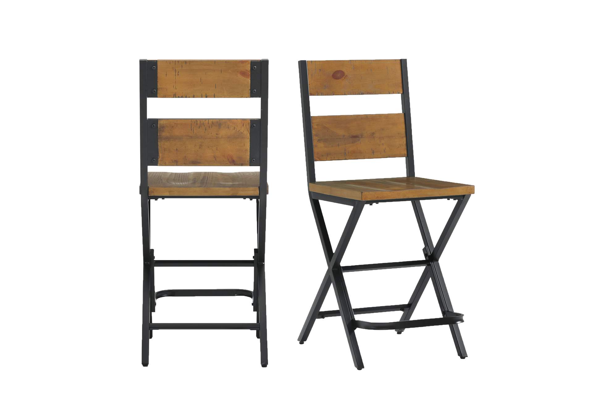 Melton Counter Side Chair In Brown 2 Per Pack,Elements