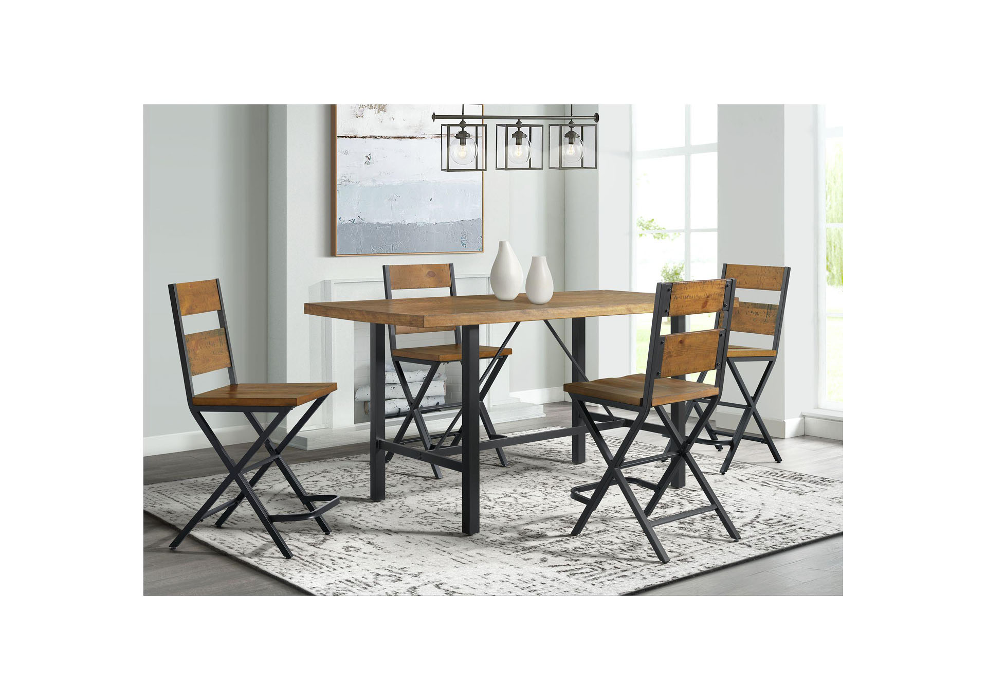 Melton Counter Side Chair In Brown 2 Per Pack,Elements