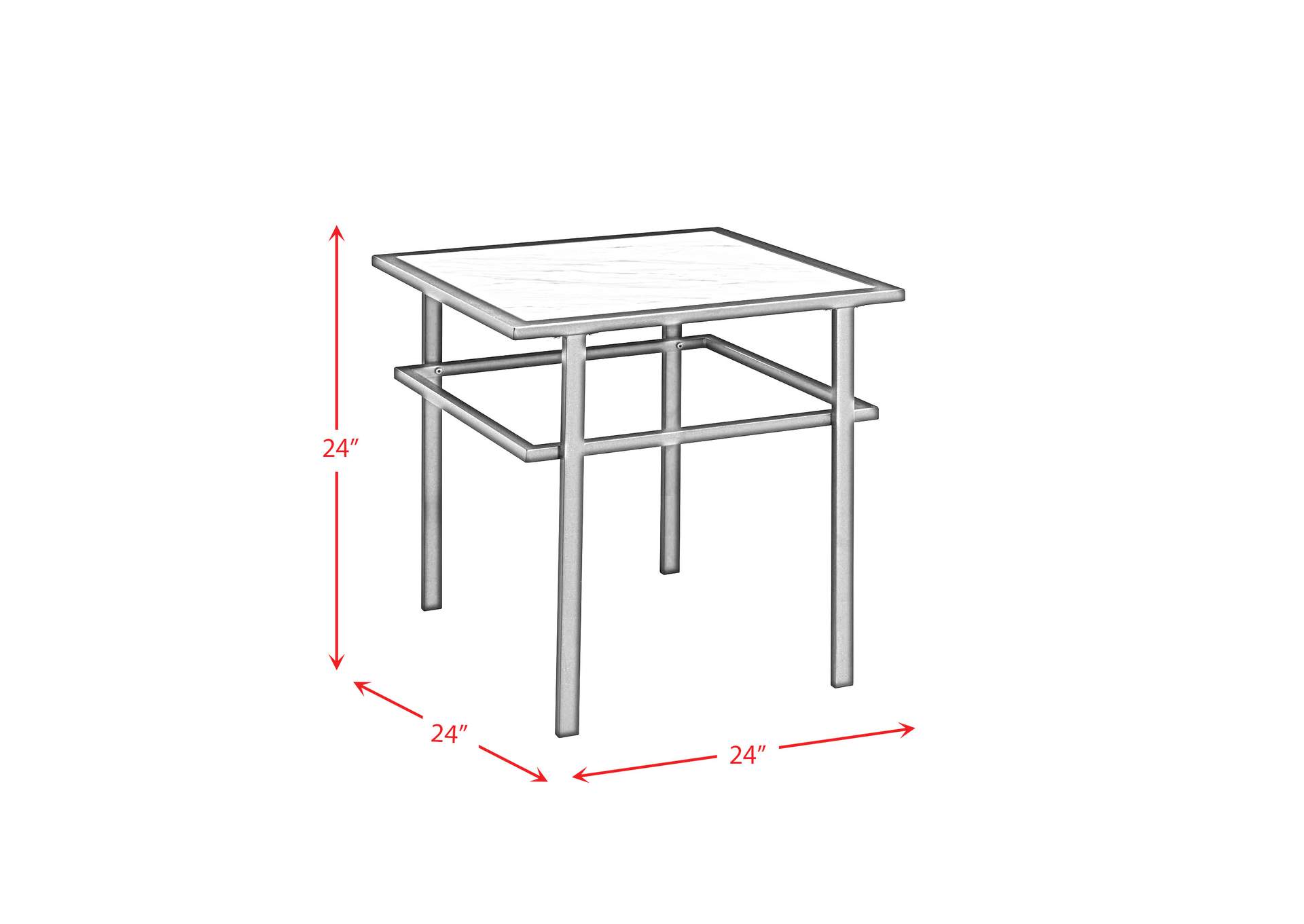 Mercer 3 Piece Occasional Table Set Set White,Elements