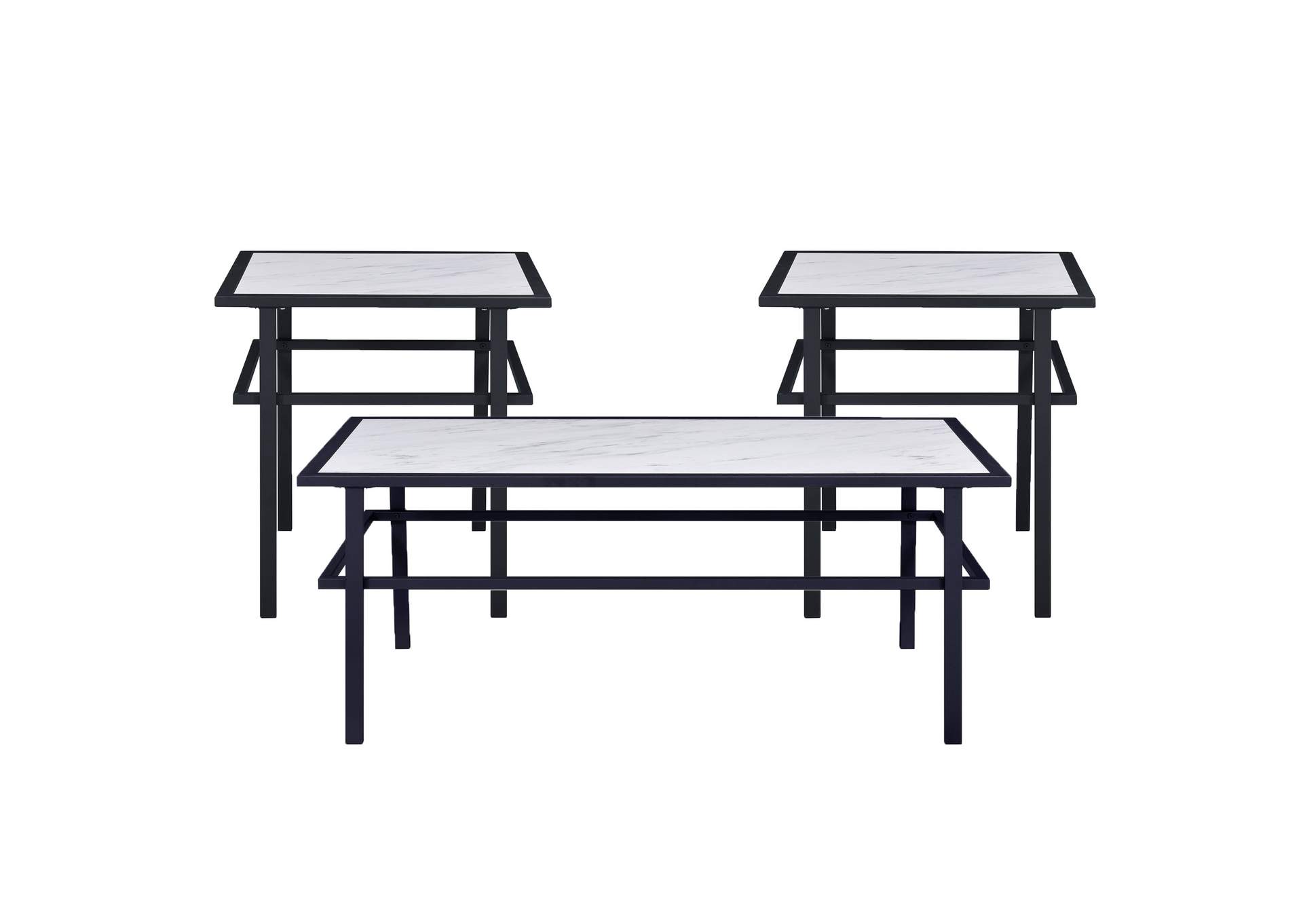 Mercer 3 Piece Occasional Table Set Set White,Elements