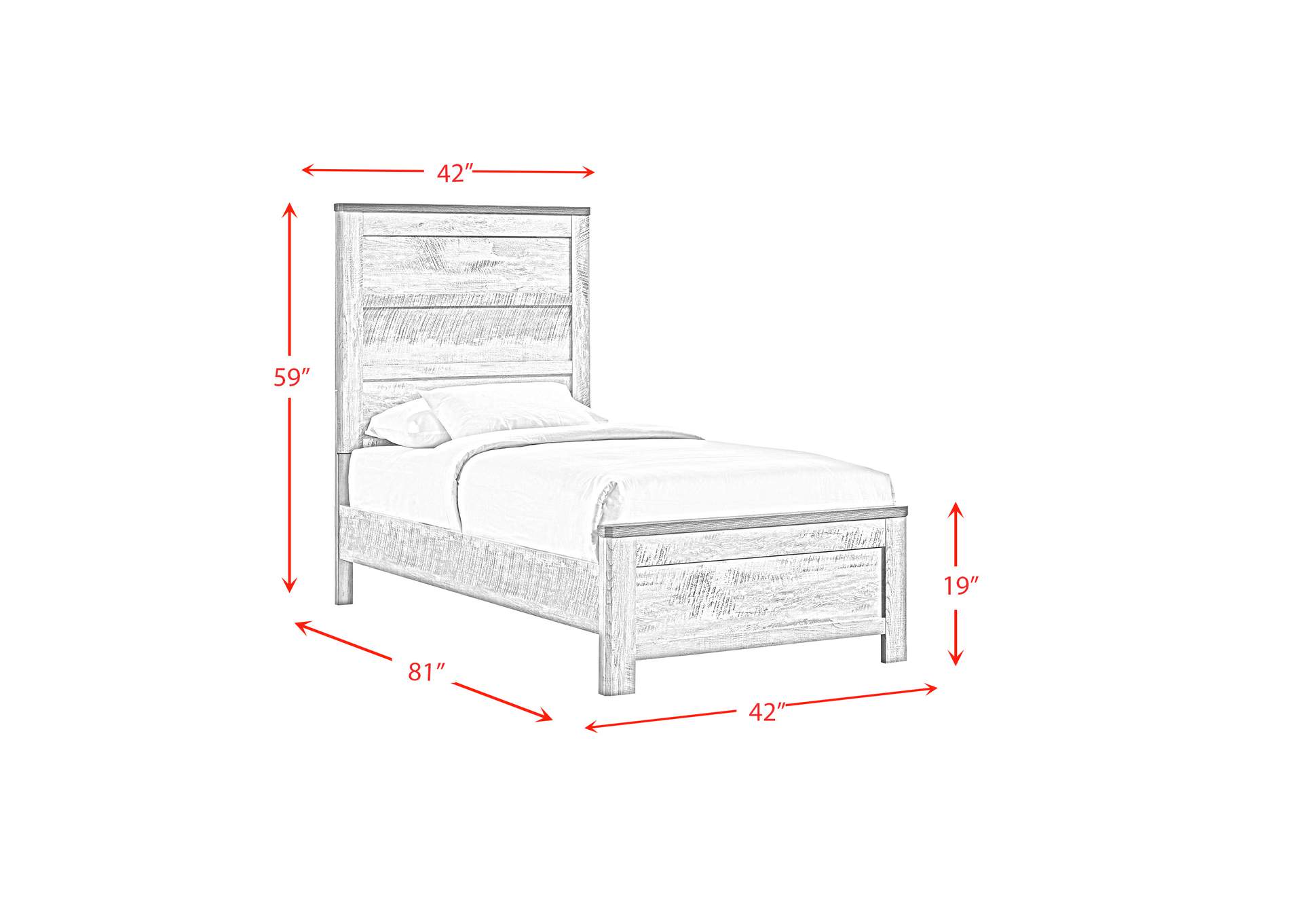 Millers Cove Twin 3 Piece Bedroom Set,Elements
