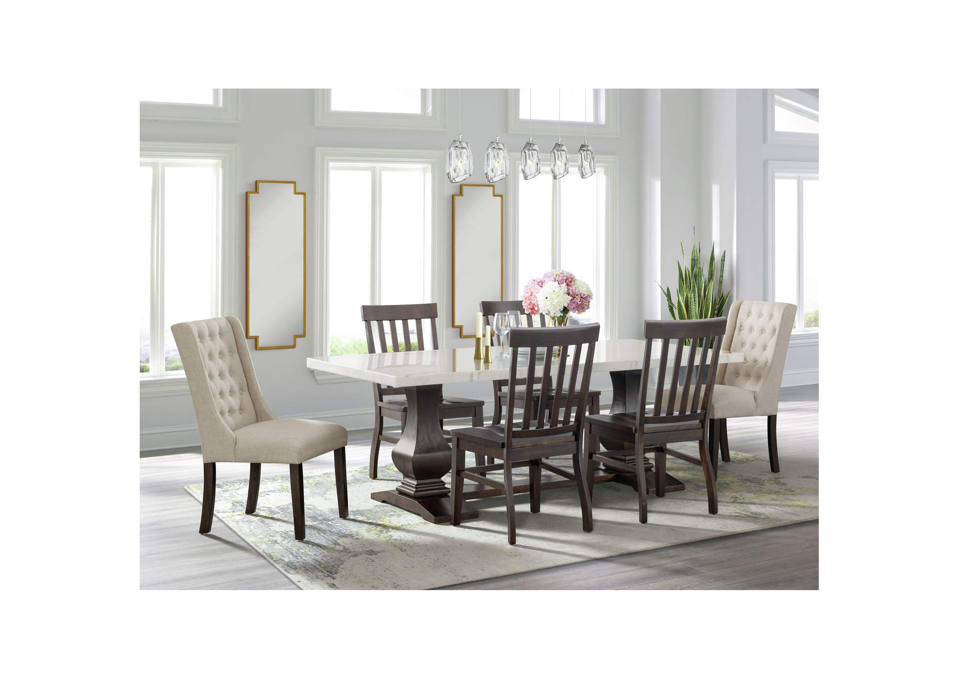 Monticello Captains Side Chair Dark 2 Per Pack,Elements