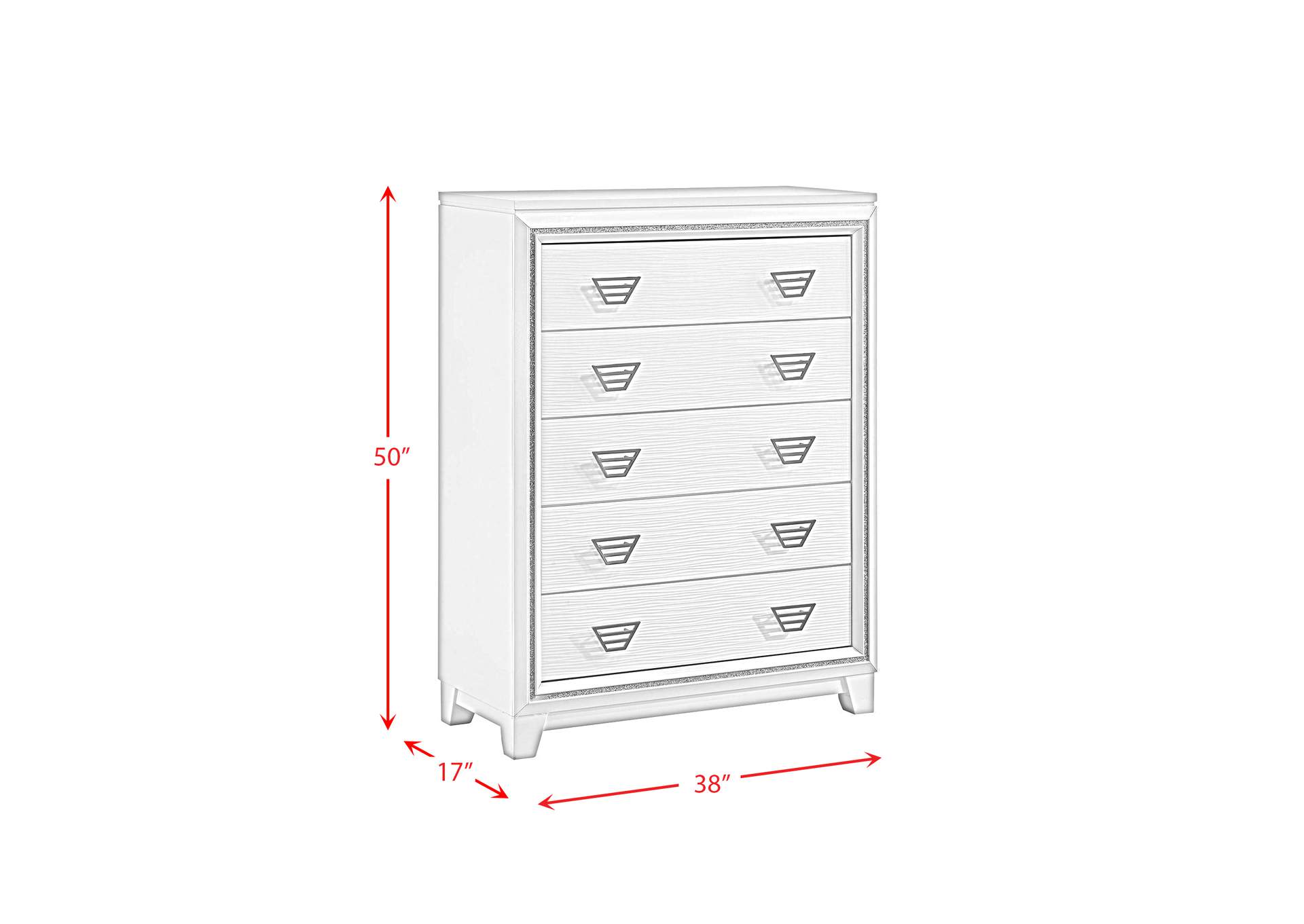 Moondance Queen Panel 3 Piece Bedroom Set In White,Elements