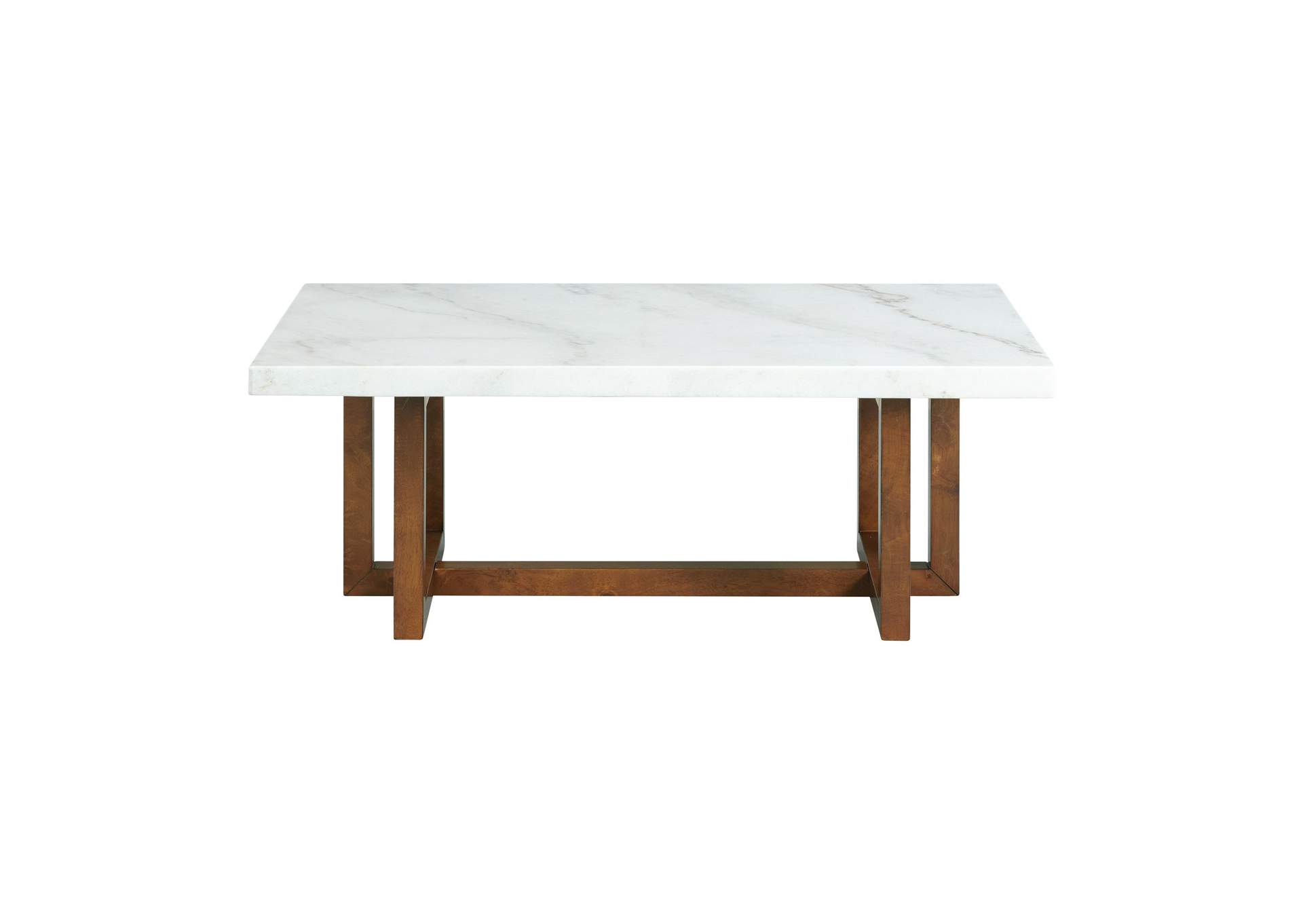 Morris Coffee Table In Espresso With White Marble Top 3A,Elements