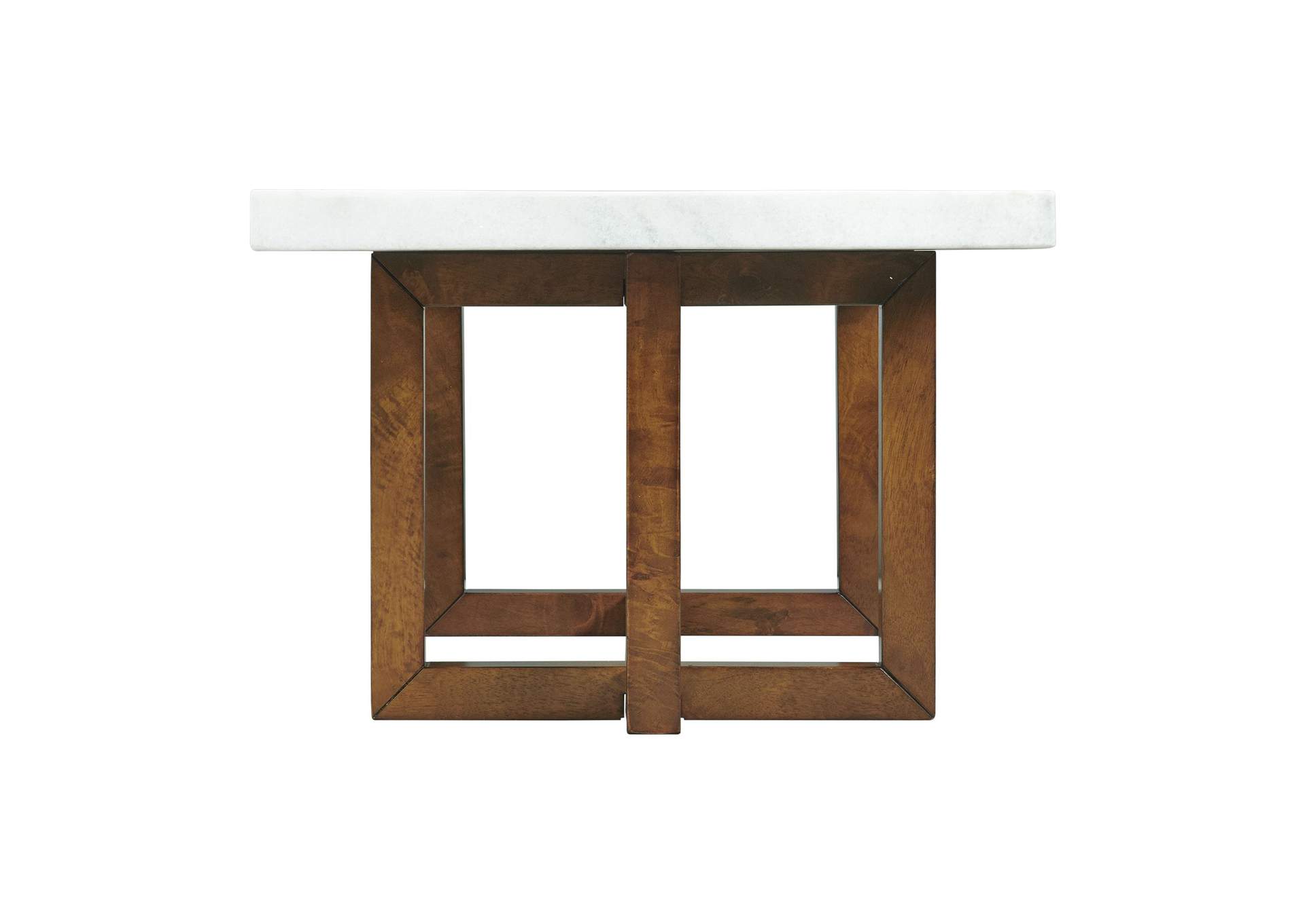 Morris Coffee Table In Espresso With White Marble Top 3A,Elements