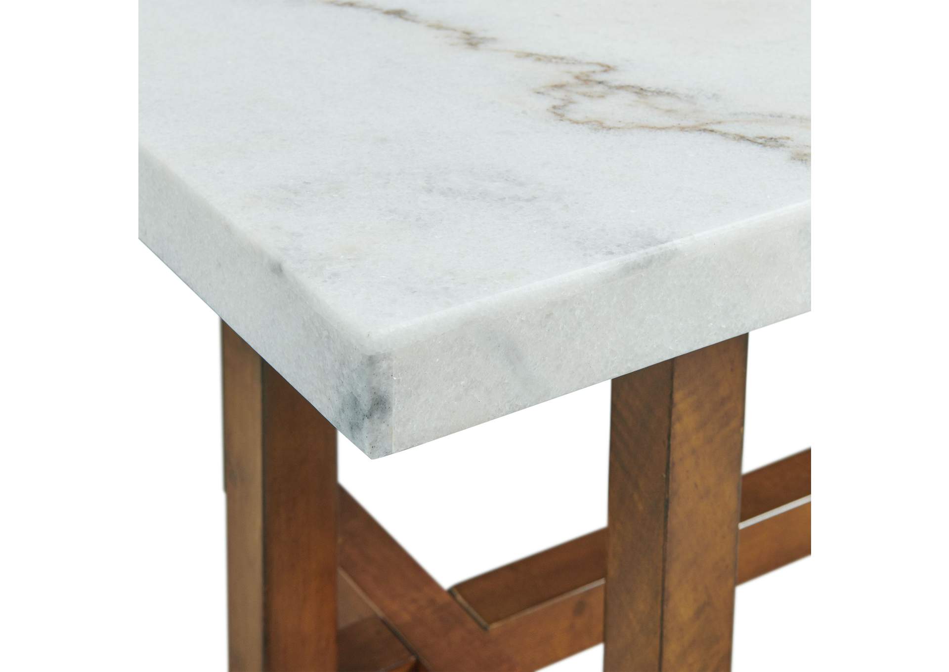 Morris 2 Piece Occasional Marble Table Set In White,Elements