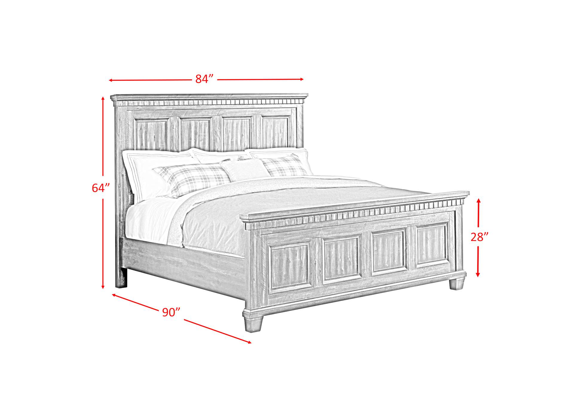 Morrison King Panel Bed,Elements