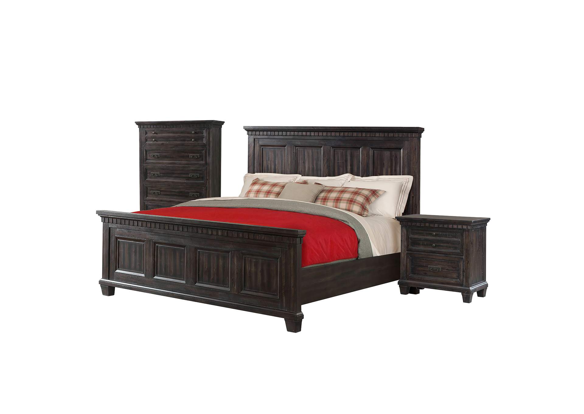 Morrison King Panel 3 Piece Bedroom Set,Elements