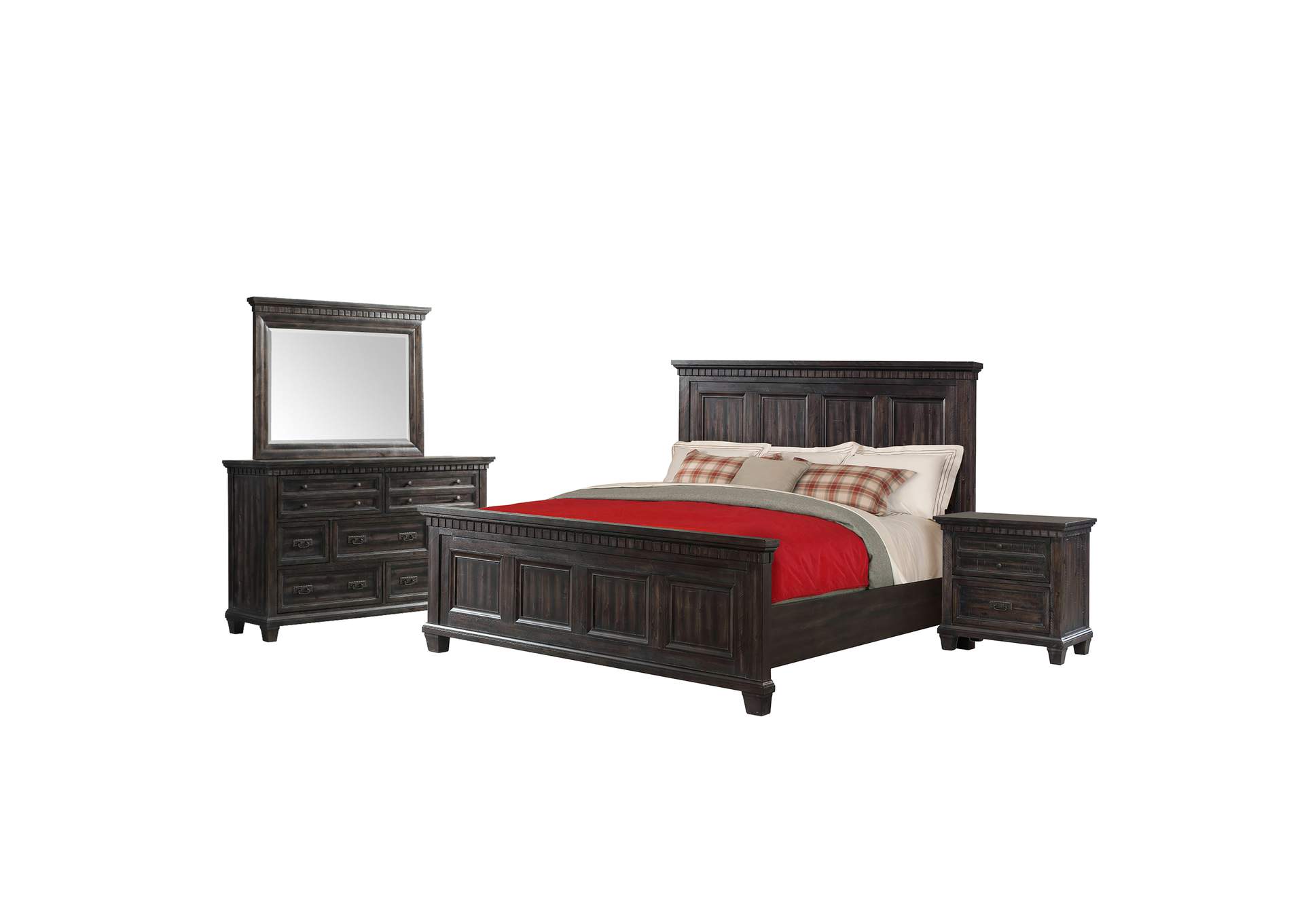 Morrison King Panel 4 Piece Bedroom Set,Elements