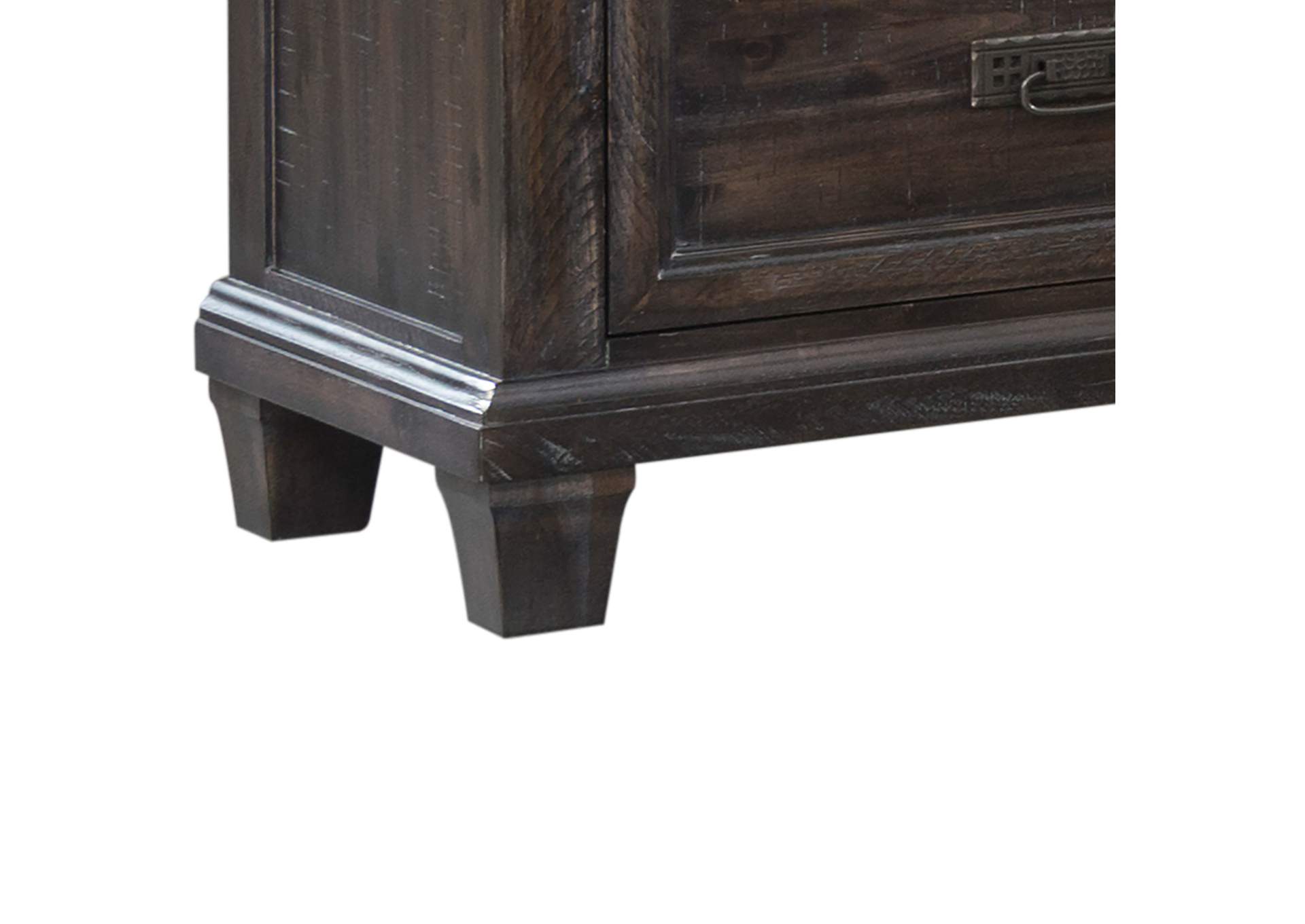 Morrison Nightstand With Led Light Dark,Elements