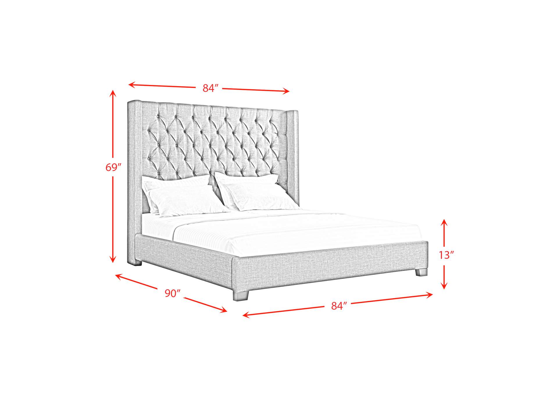 Morrow King Bed In Heirloom Natural,Elements