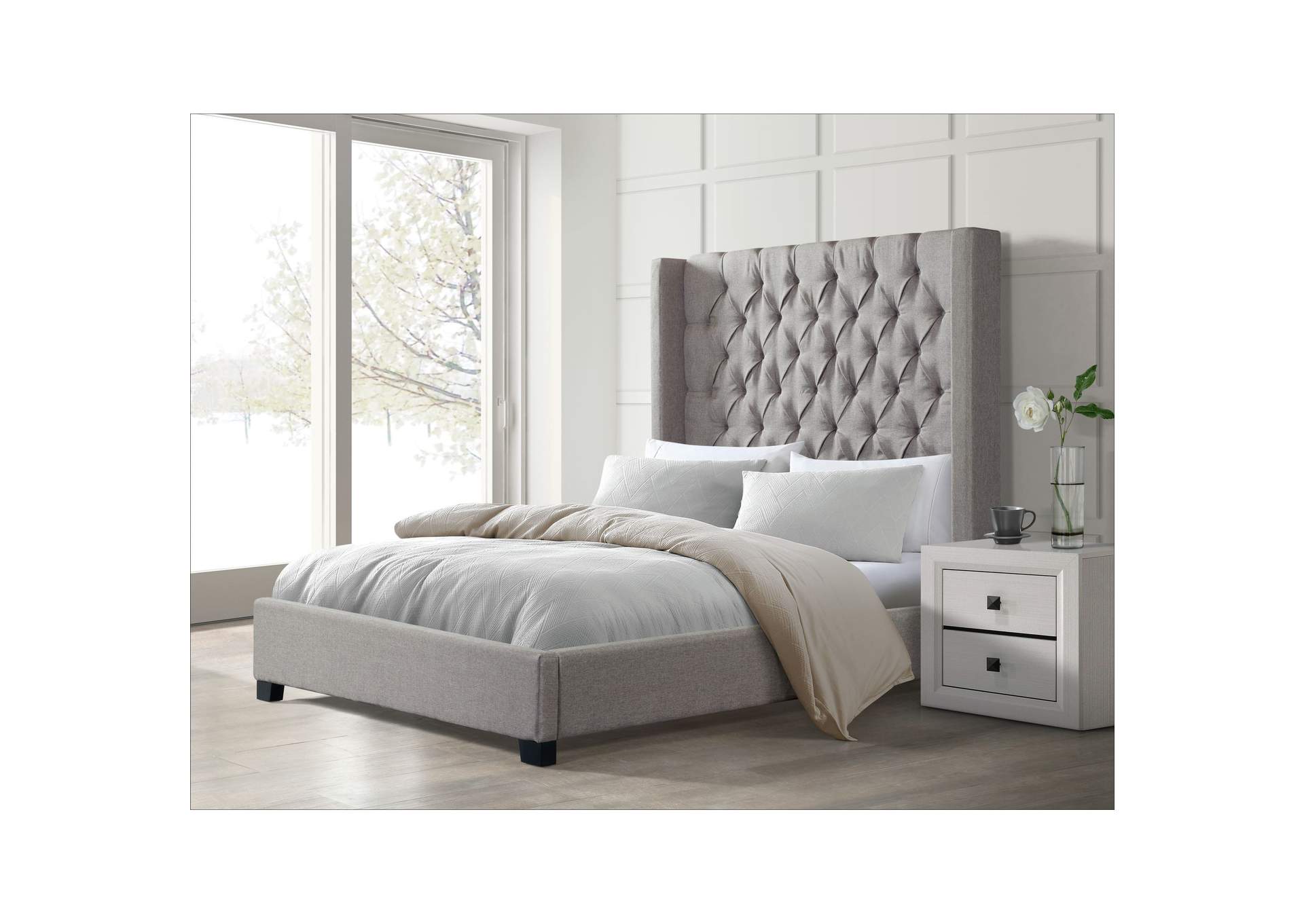 Morrow Queen Bed In Heirloom Grey,Elements