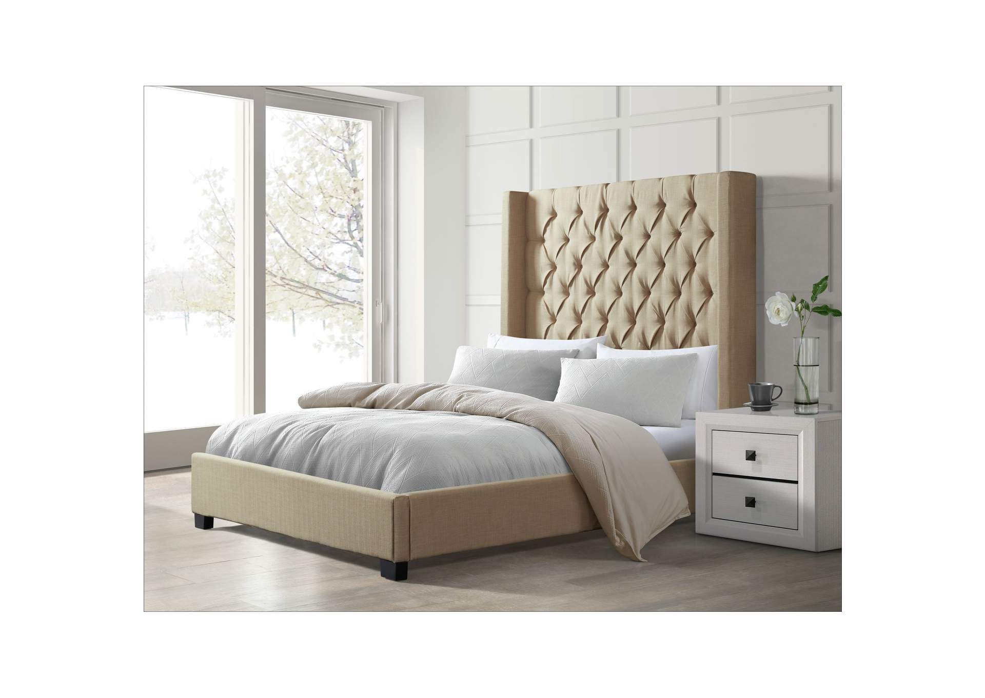 Morrow King Bed In Heirloom Natural,Elements