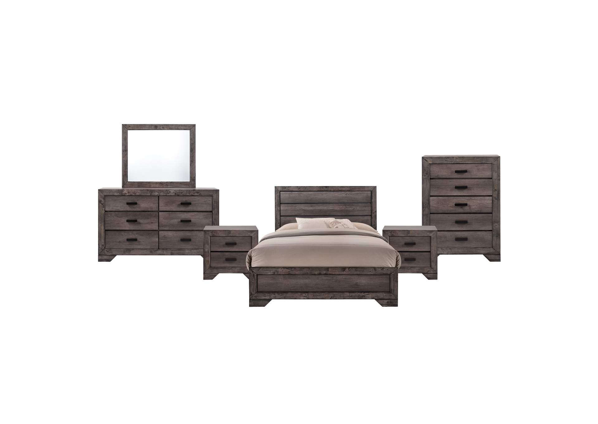 Nathan Queen Panel 6 Piece Bedroom Set,Elements