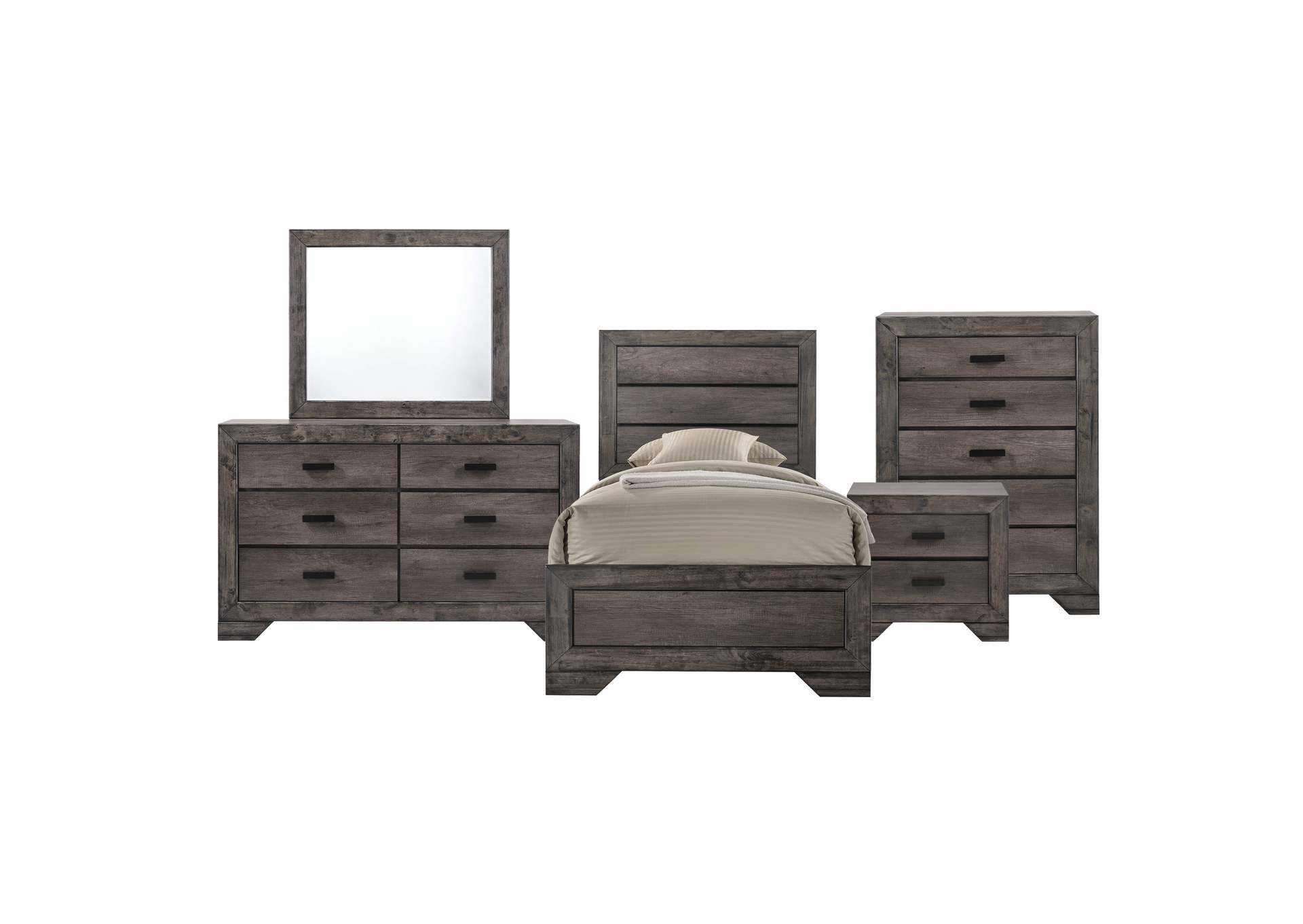 Nathan Youth Twin Panel 5 Piece Bedroom Set,Elements