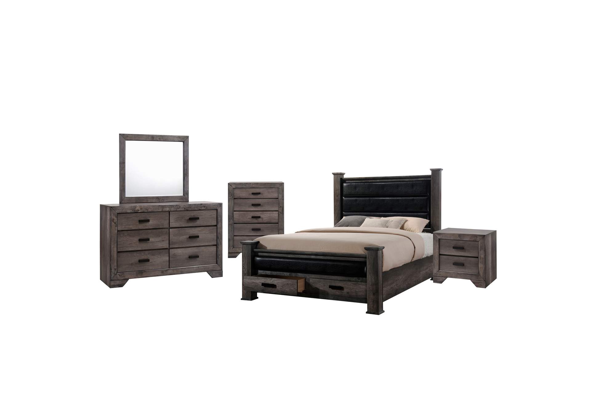 Nathan King Storage Poster 5 Piece Bedroom Set,Elements