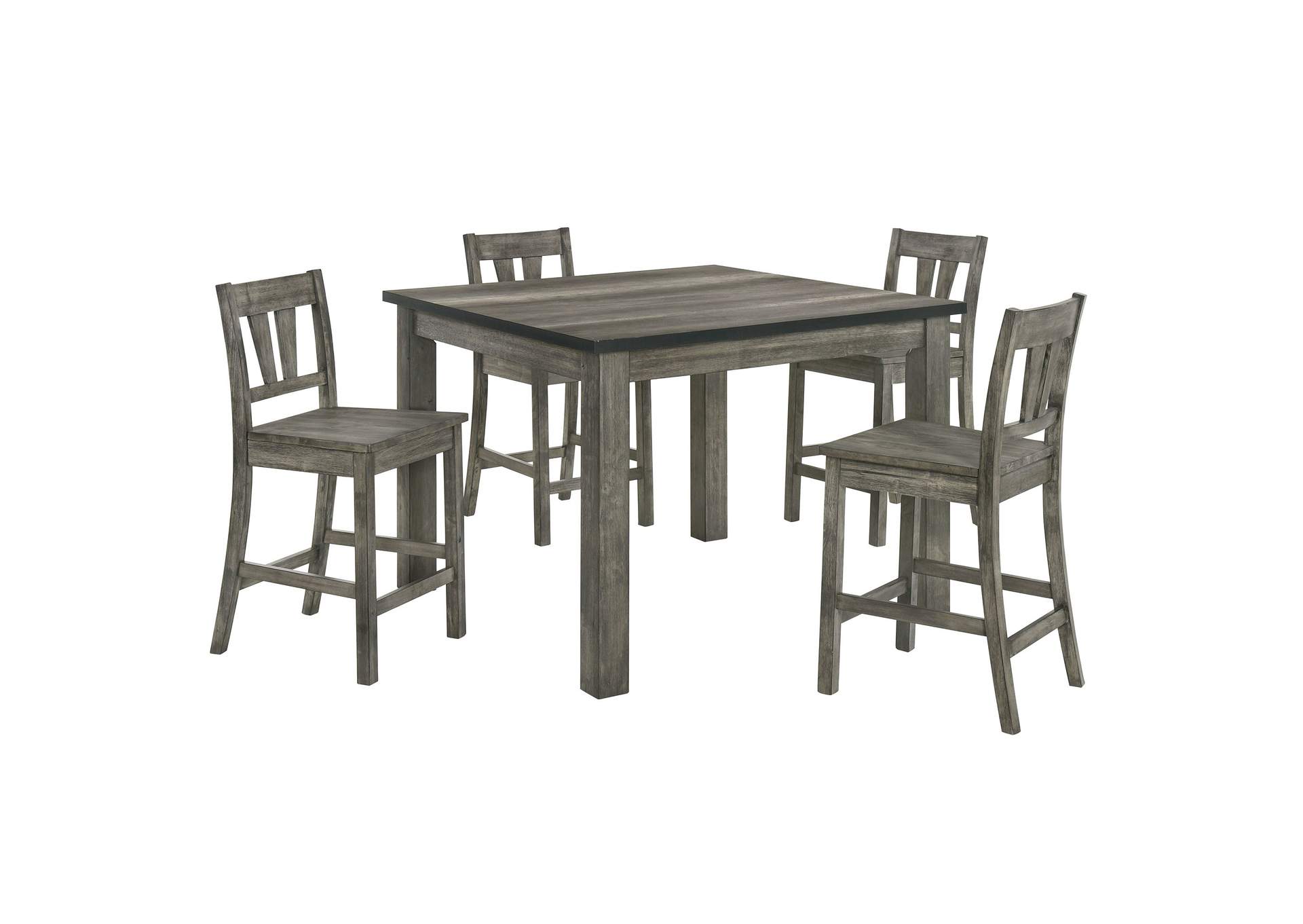 Nathan 5 Piece Counter Height Dining Set - Table Four Chairs,Elements
