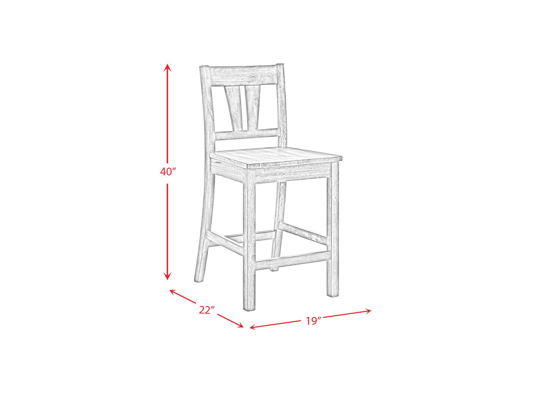 Nathan 5 Piece Counter Height Dining Set - Table Four Chairs,Elements