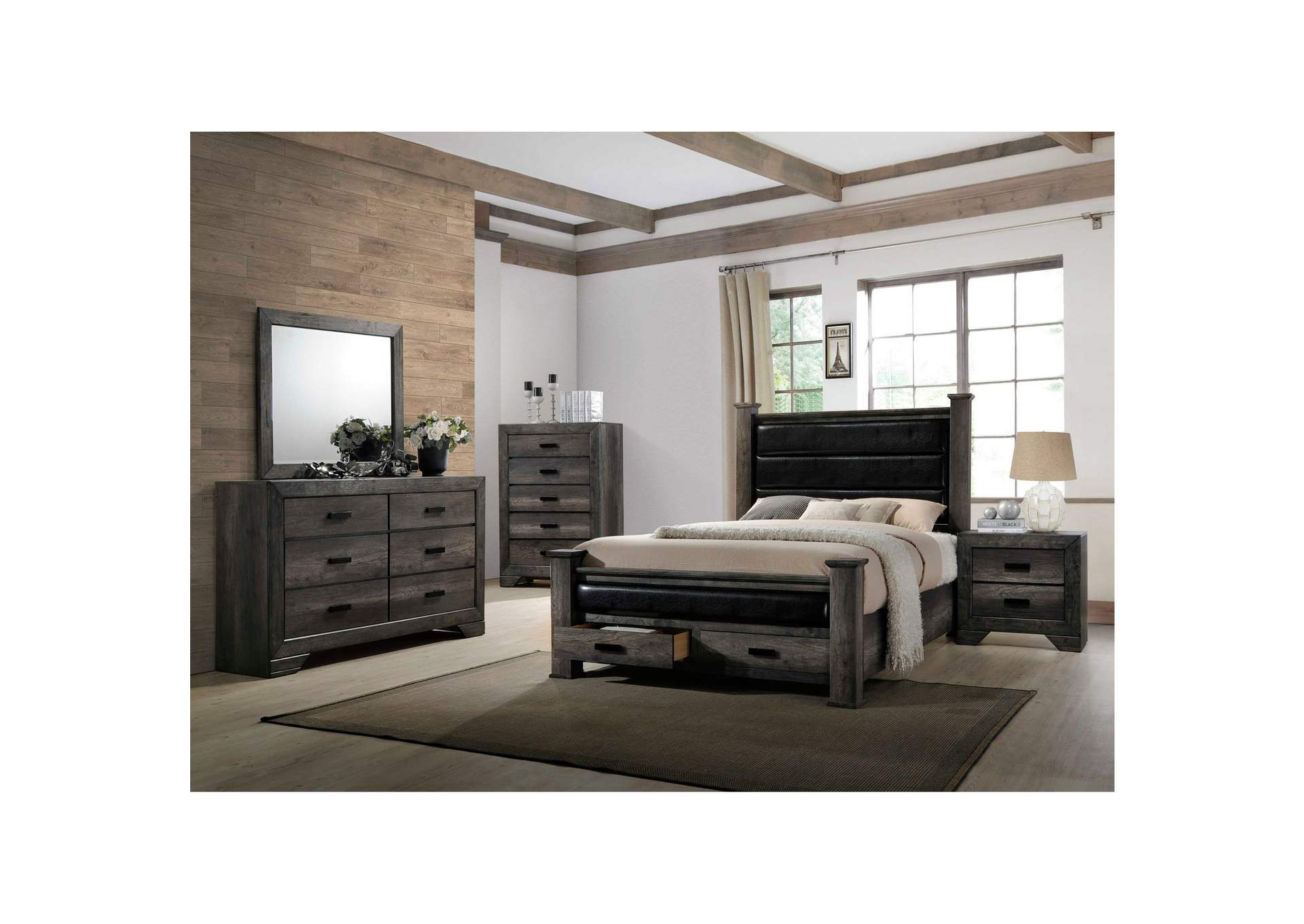 Nathan King Storage Poster Bed,Elements